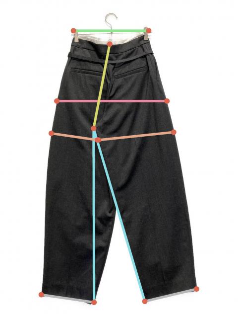 LOHEN バイカラーカットオフタックパンツ　C.GREY 38サイズ　未使用品 LOHEN バイカラーカットオフタックパンツ C.GREY 38サイズ 未使用品