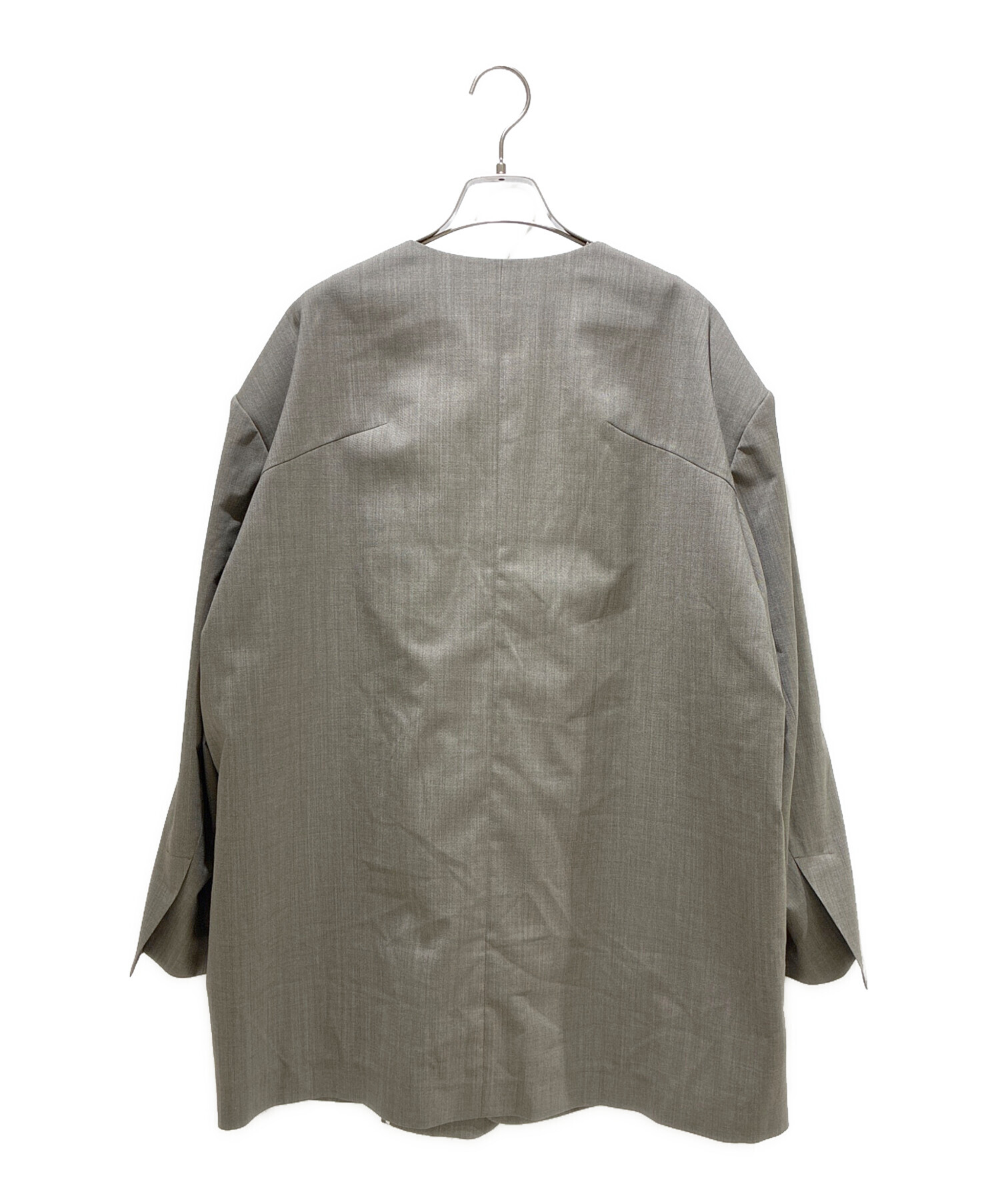 中古・古着通販】LOHEN (ローヘン) V COLLAR LIGHT JACKET グレー