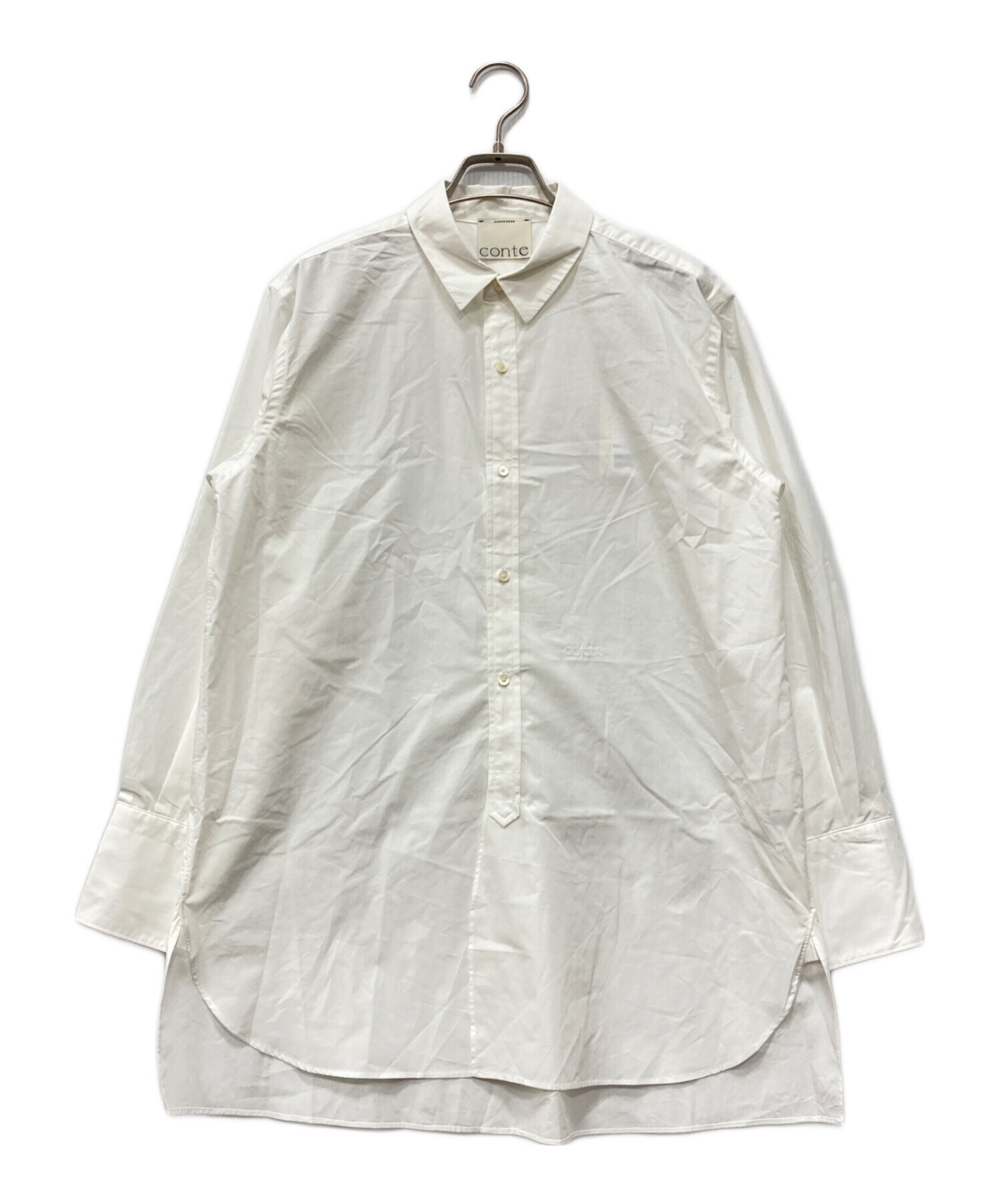 中古・古着通販】conte (コンテ) コットン ロゴ レギュラーカラー 
