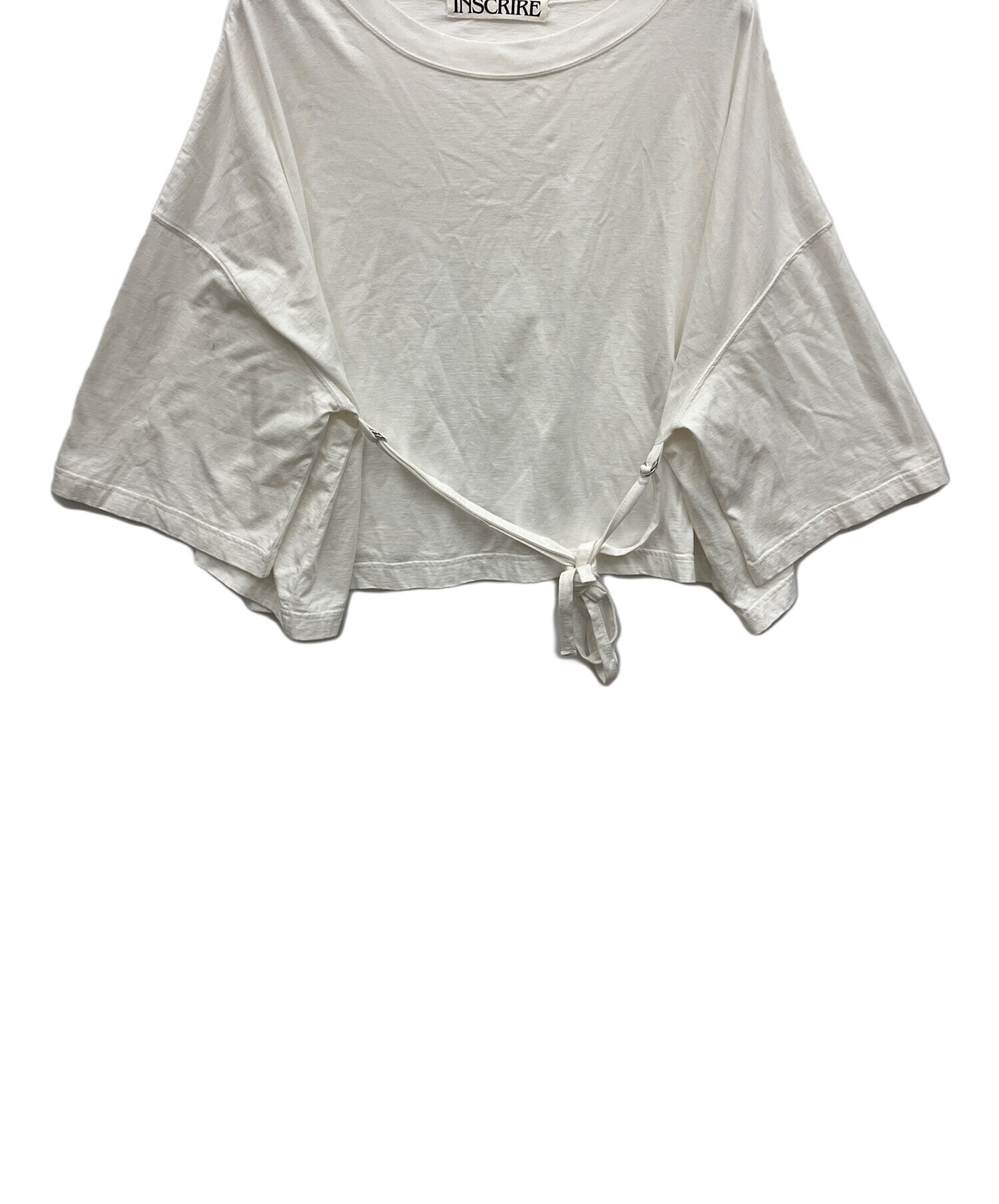 中古・古着通販】INSCRIRE (アンスクリア) Belted Wide Tee ホワイト
