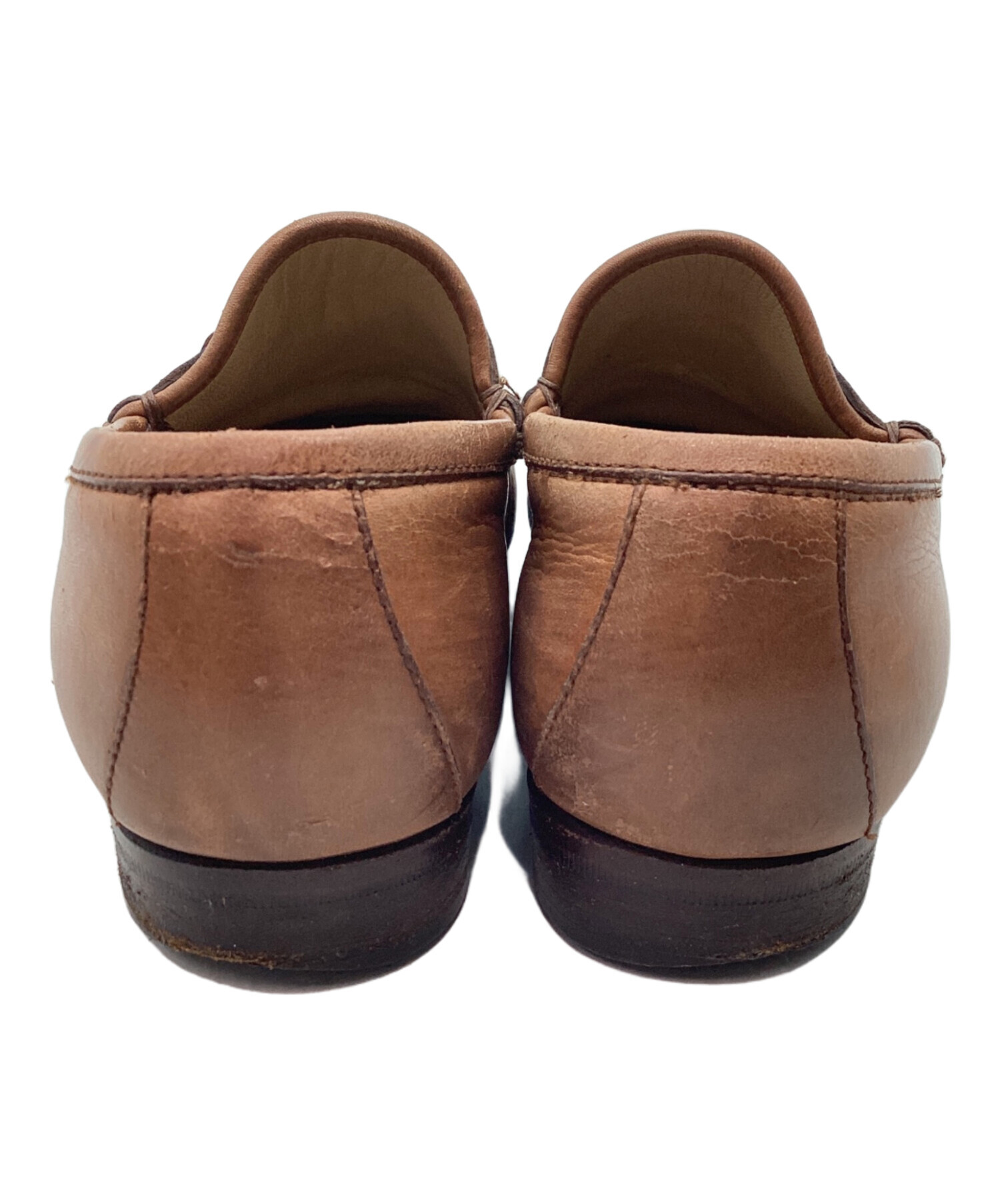 中古・古着通販】GUCCI (グッチ) ホースビットローファー キャメル 
