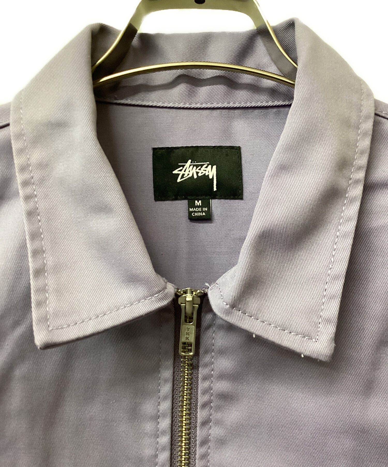 中古・古着通販】stussy (ステューシー) ZIP UP WORK SHIRT パープル