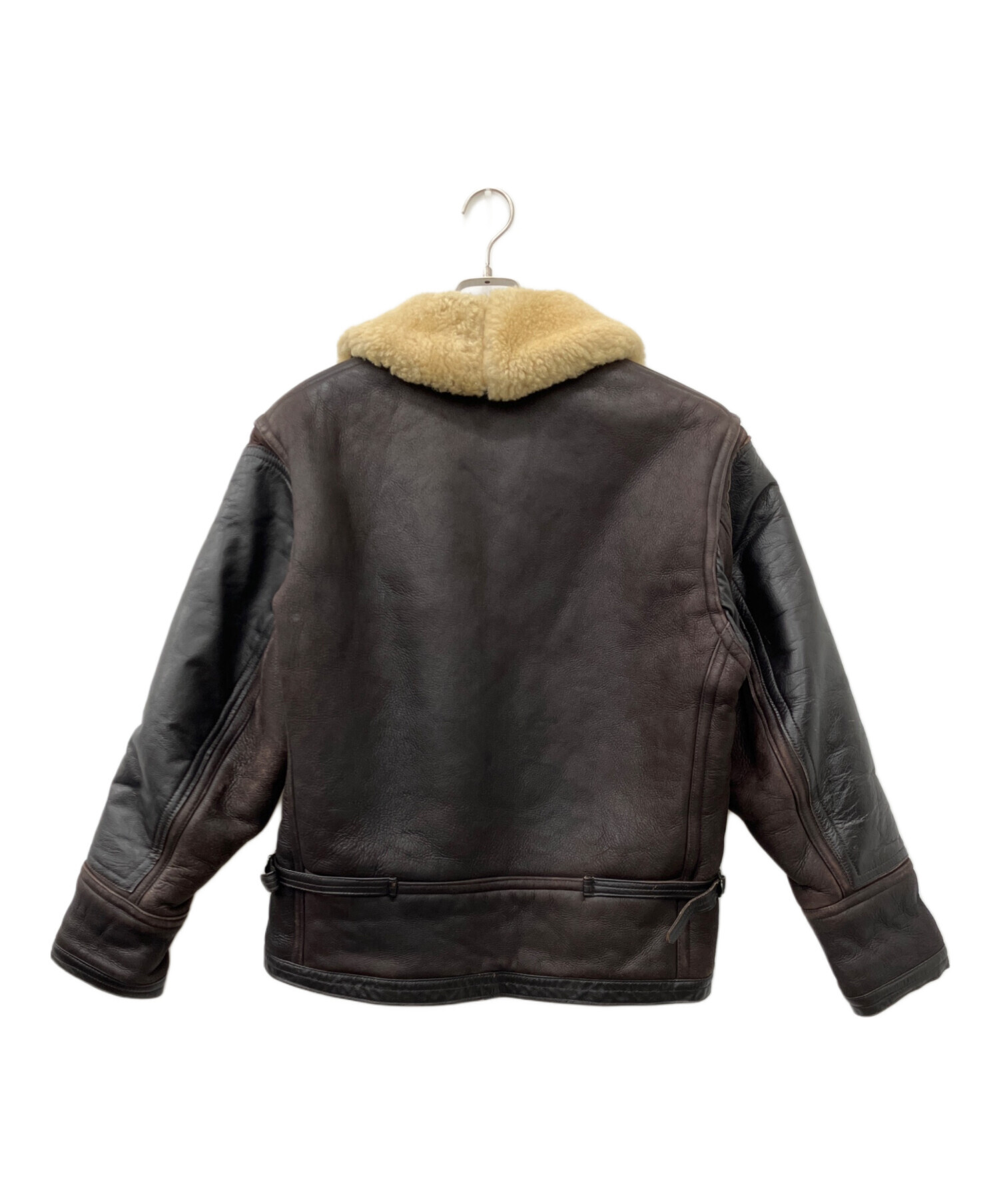 ウィリスアンドガイガー リアルムートン フライトジャケット 茶 42 WILLIS&GEIGER ウィリス アンド ガイガー M444 87668 ムートンフライト