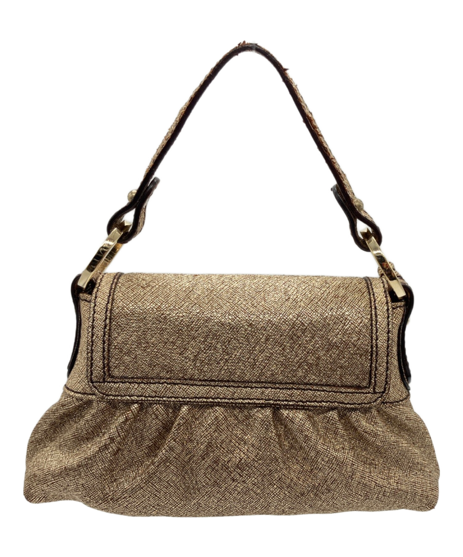 中古・古着通販】FENDI (フェンディ) ハンドバッグ ゴールド｜ブランド 