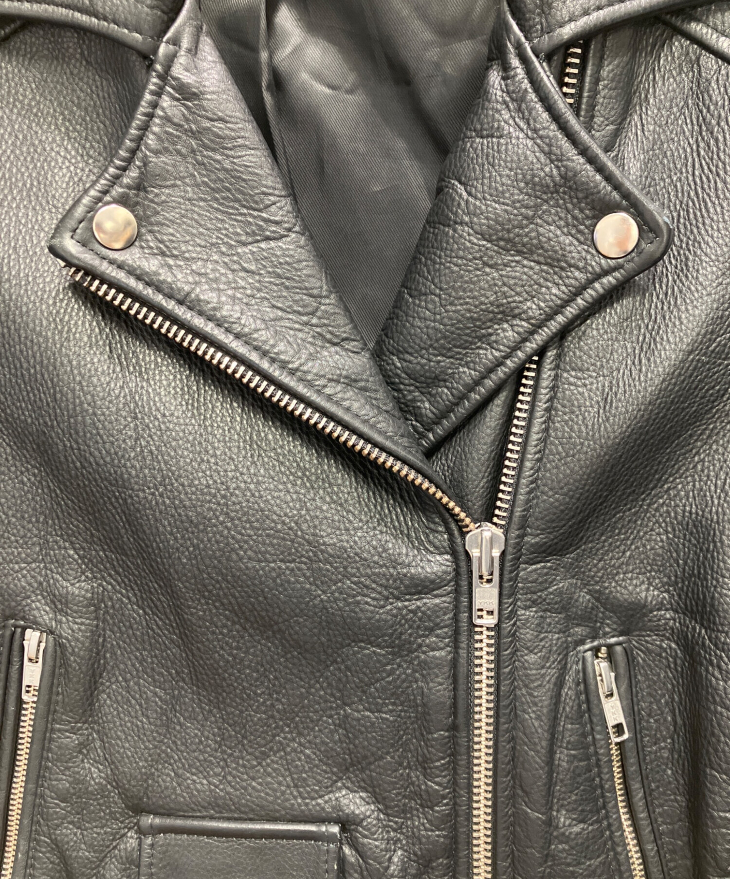 中古・古着通販】hide (ヒデ) レザーライダースジャケット ブラック 