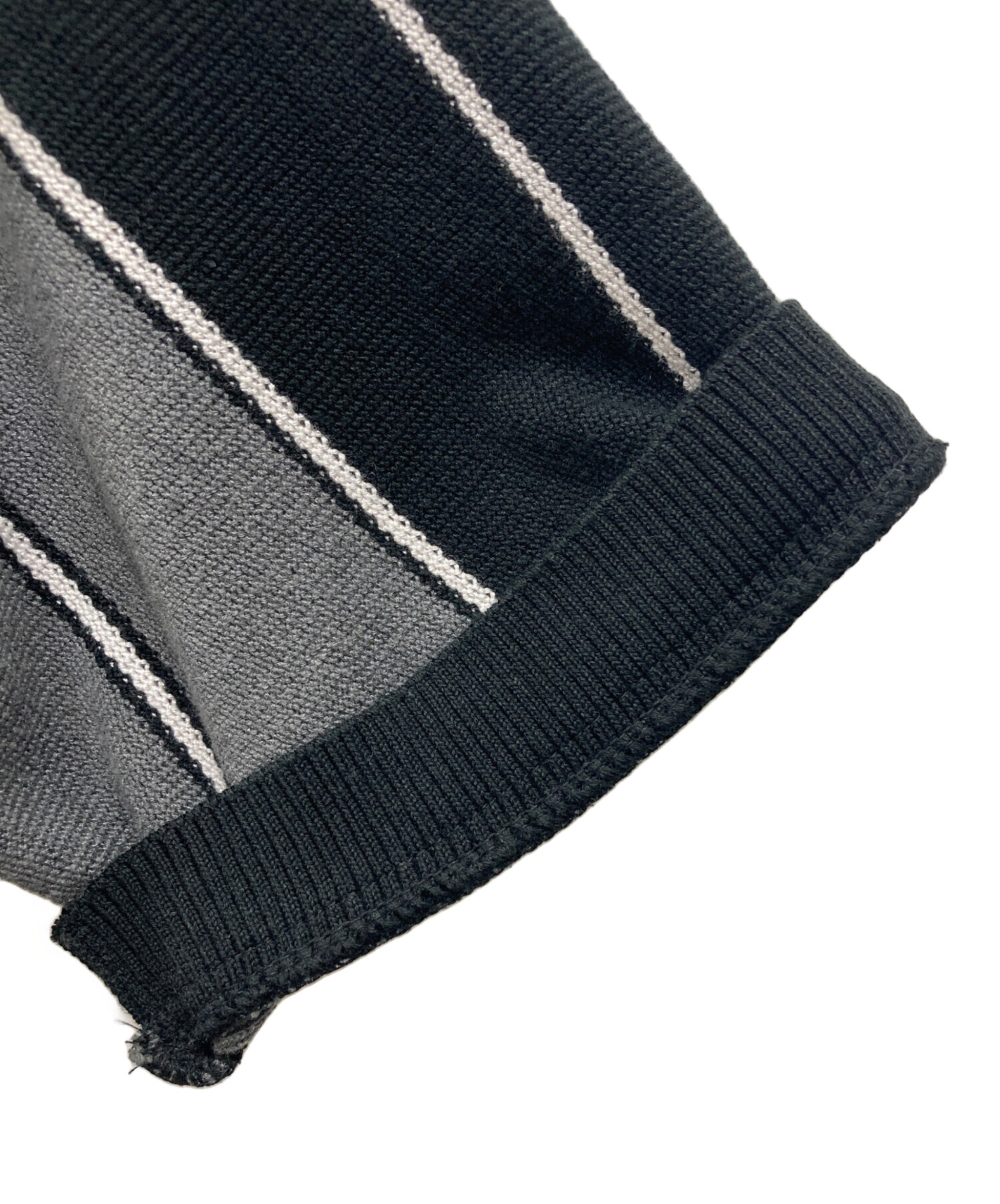 ワコマリア　グレー ポロシャツ M WACKO MARIA/PYTHON JACQUARD KNIT POLO SHIRT（NAVY）［パイソン