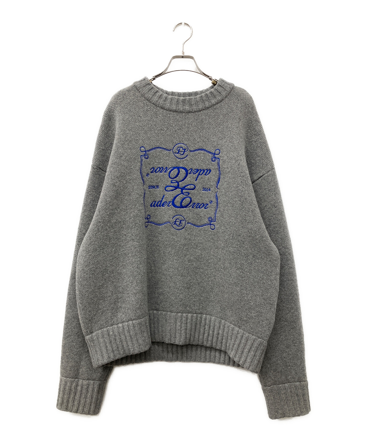 中古・古着通販】ADER error (アーダーエラー) Decal logo knit グレー