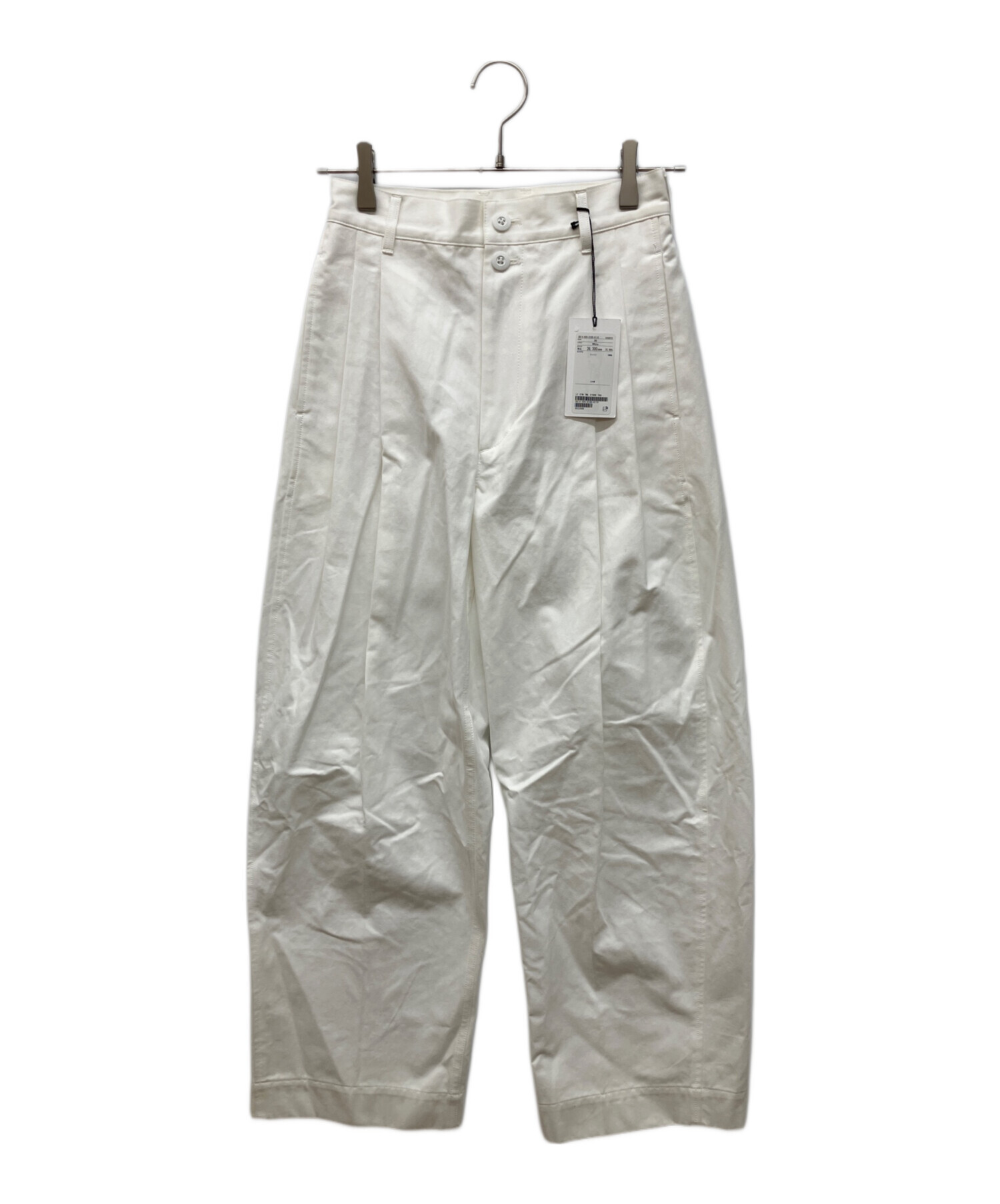 LOEFF コットンツイル 2タックパンツ 00 中古・古着通販】LOEFF (ロエフ) コットンツイル2タックパンツ