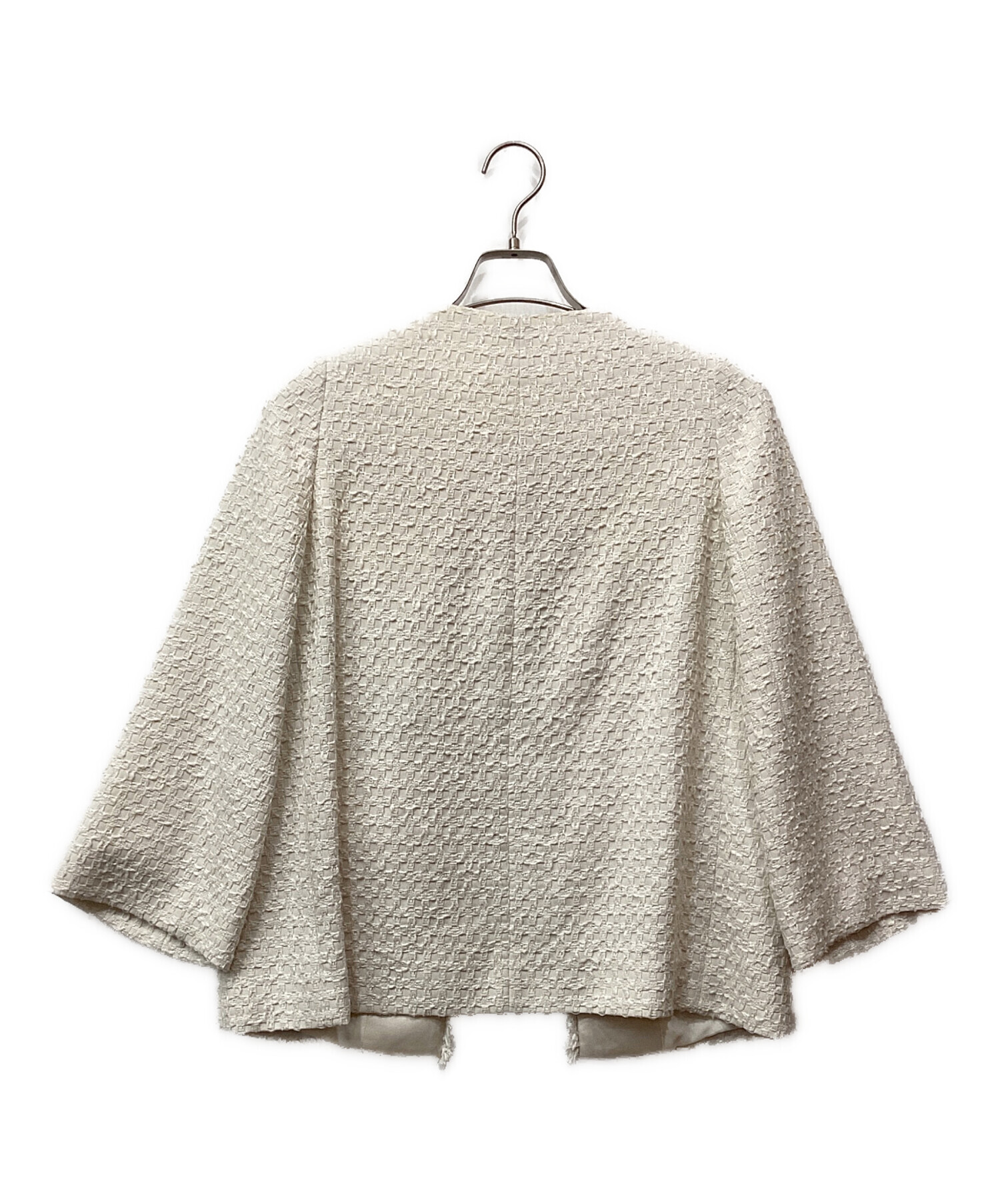 中古・古着通販】ANAYI (アナイ) チェックツィードジャケット ホワイト