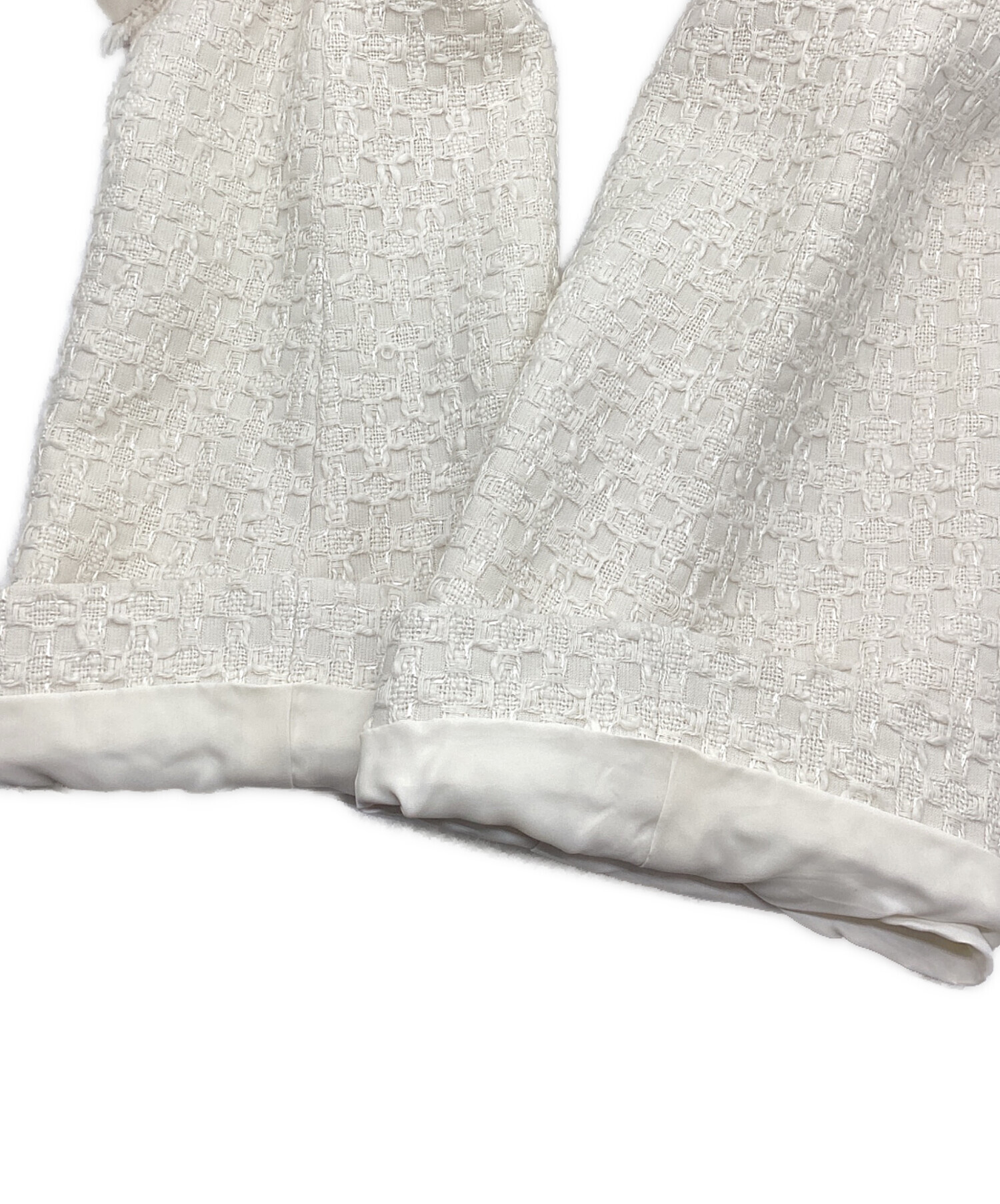 中古・古着通販】ANAYI (アナイ) チェックツィードジャケット ホワイト