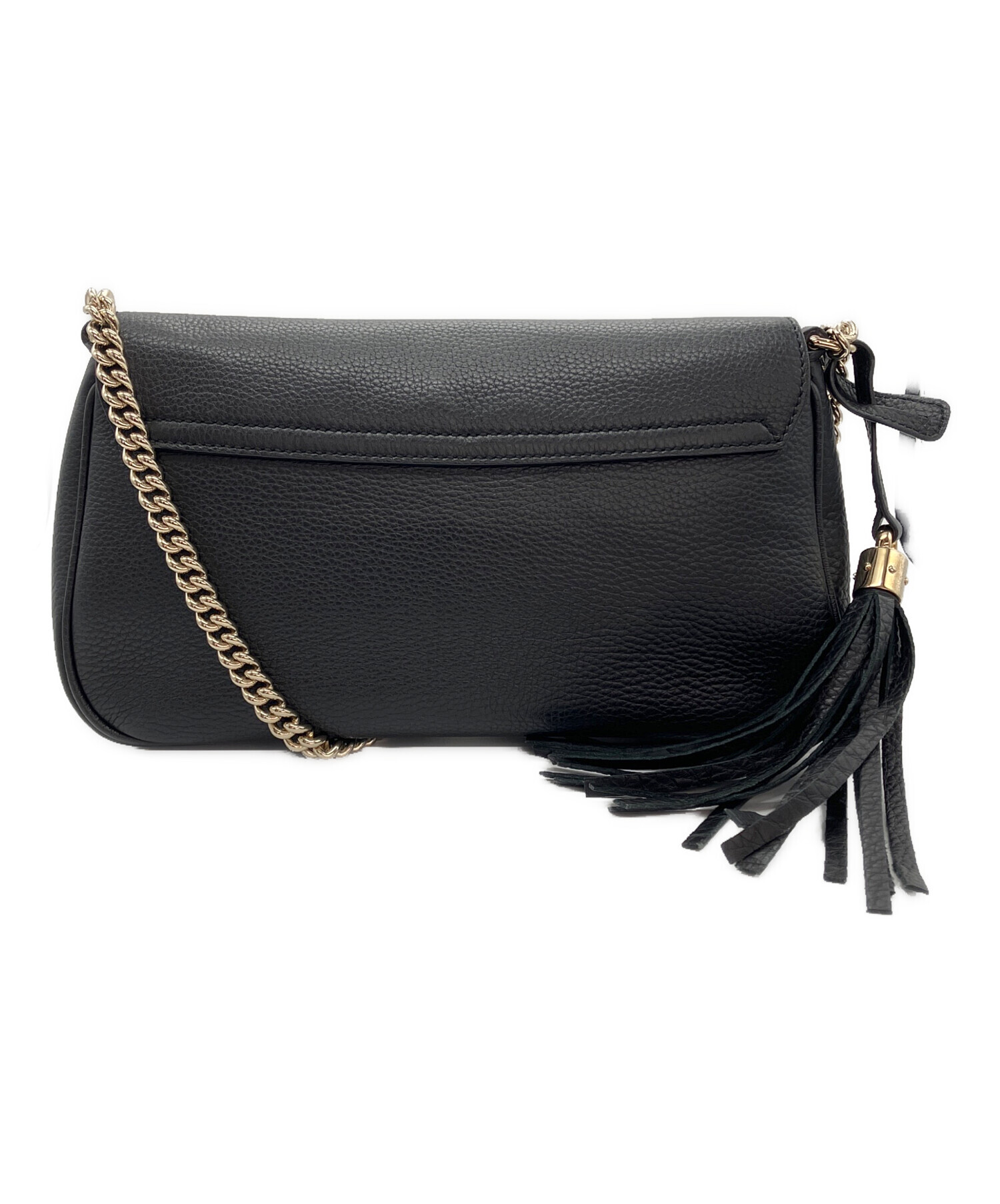【美品】GUCCI グッチ　チェーン　ショルダーバッグ　ヴィンテージ　ブラック 中古・古着通販】GUCCI (グッチ) チェーンショルダーバッグ ブラック