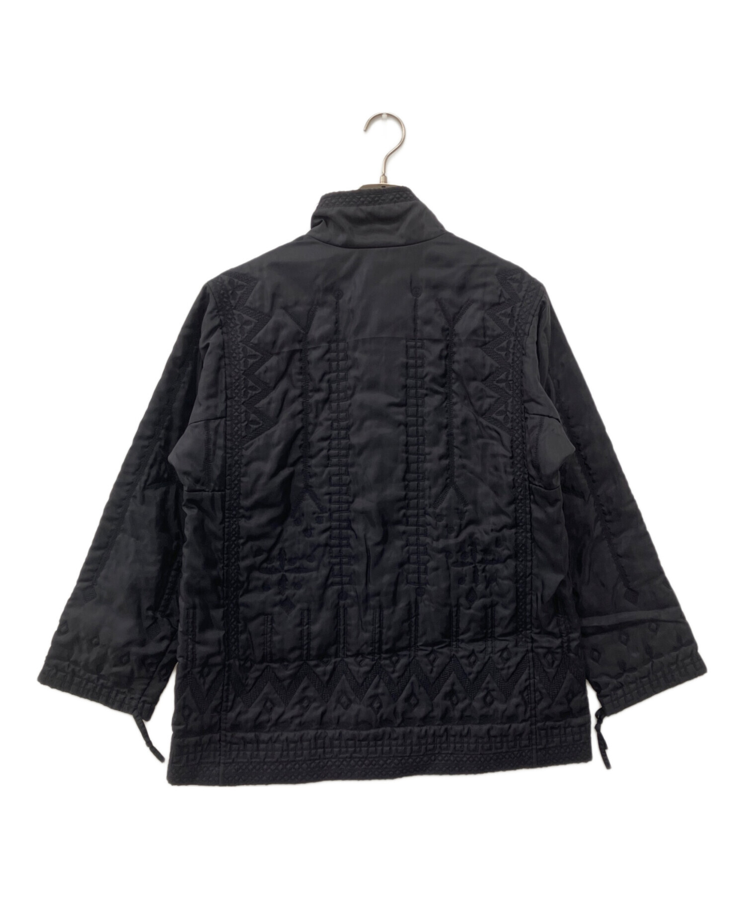 中古・古着通販】HaaT (ハート) 総刺繍ナイロンジャケット ブラック