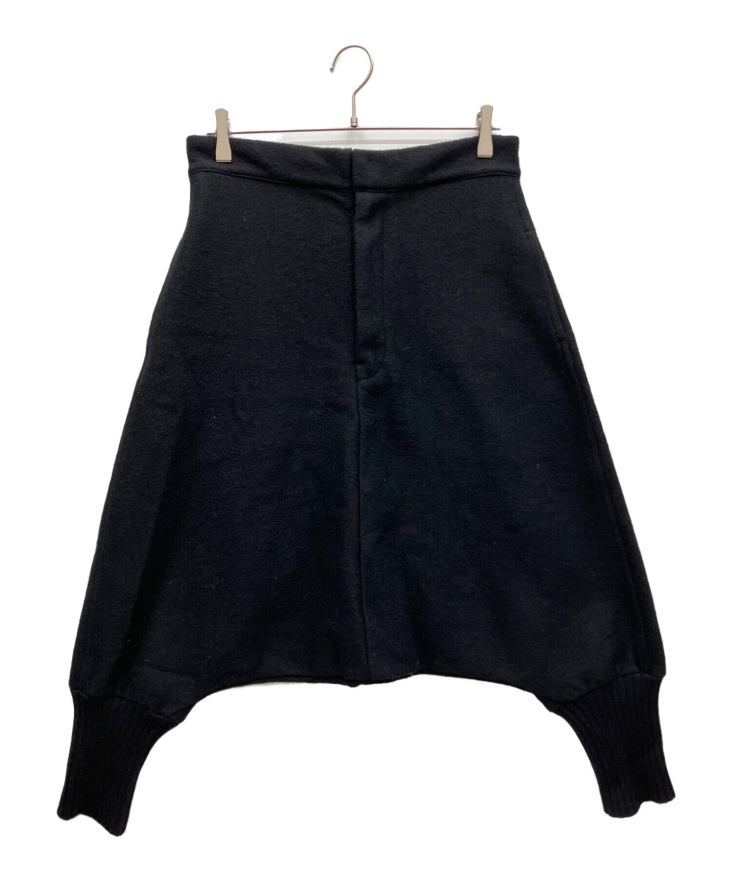Y's ワイズ サルエルパンツ ブルー サイズ2 変形 中古・古着通販】Y's (ワイズ) ウールサルエルパンツ ブラック サイズ