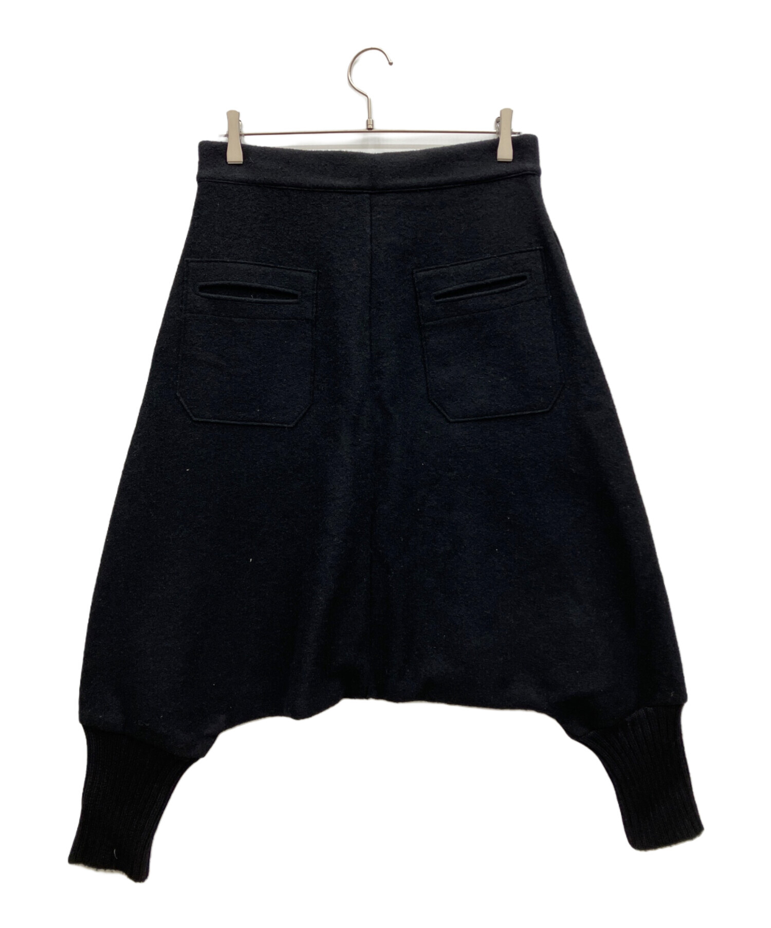 中古・古着通販】Y's (ワイズ) ウールサルエルパンツ ブラック サイズ