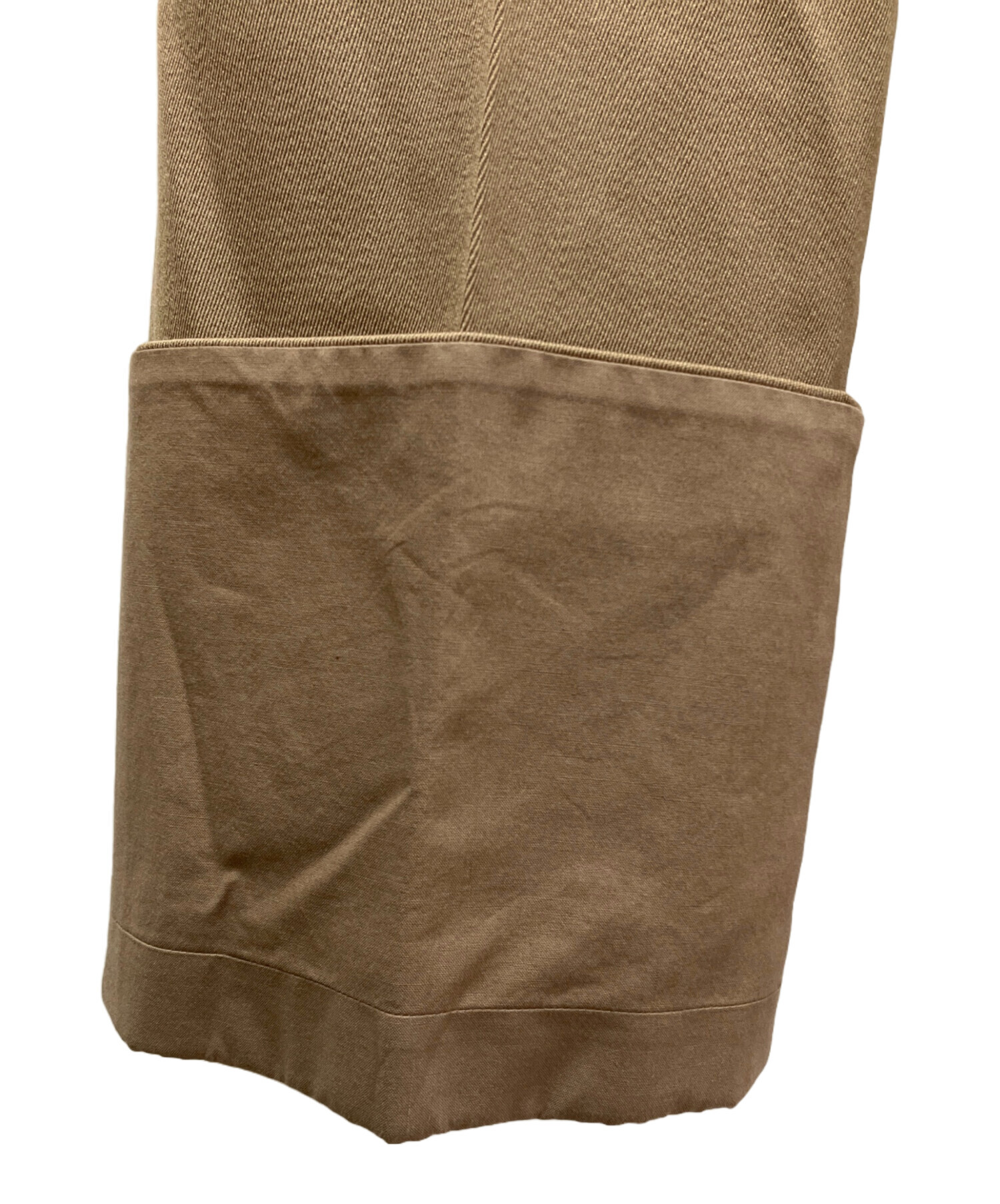 新品未使用タグ付！LOEWE チノパン　ロエベ　38 ベージュパンツ　オーバー 未使用品 ロエベ LOEWE Draped trousers in cotton ドレープ