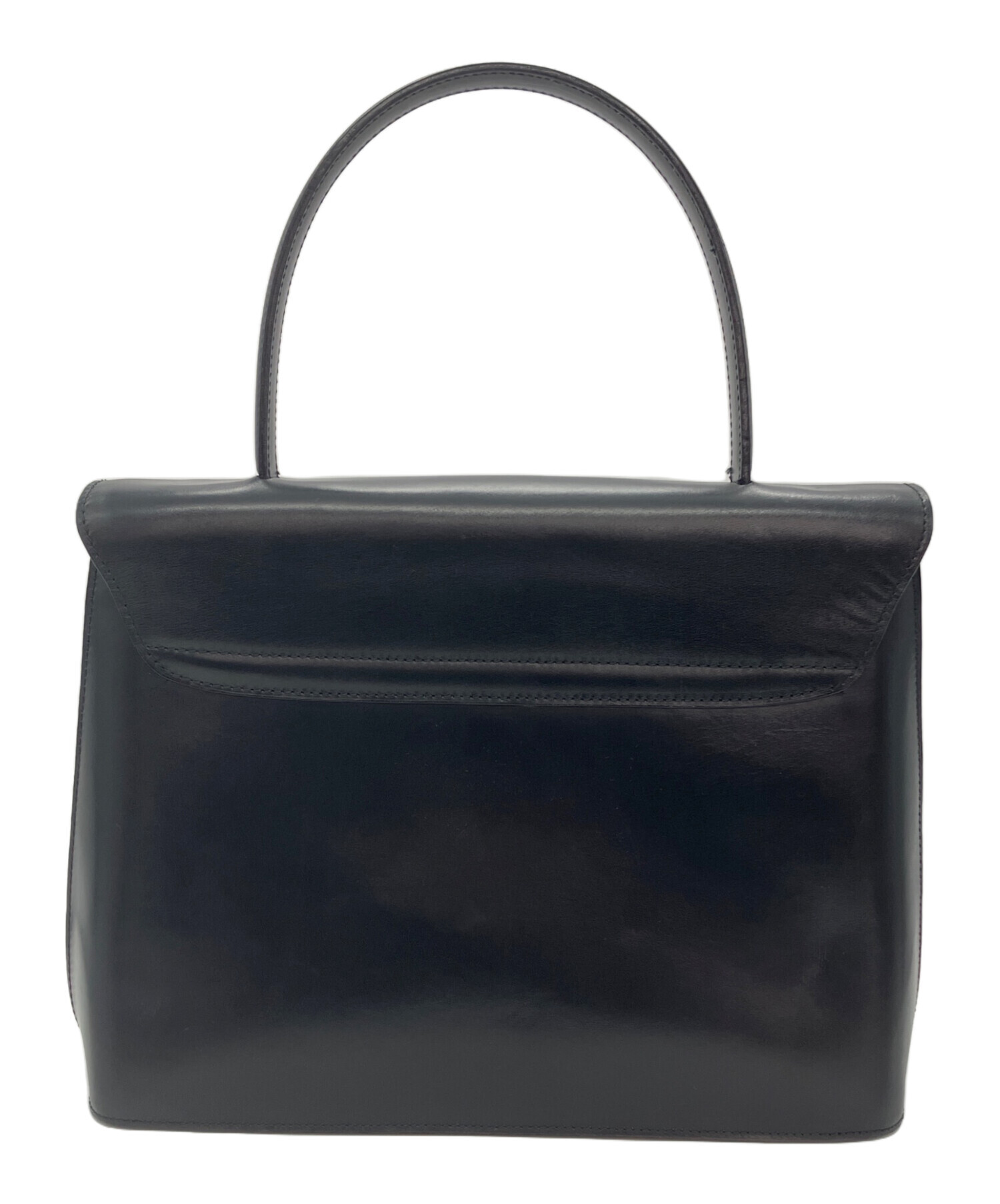 中古・古着通販】CELINE (セリーヌ) レザーハンドバッグ ブラック