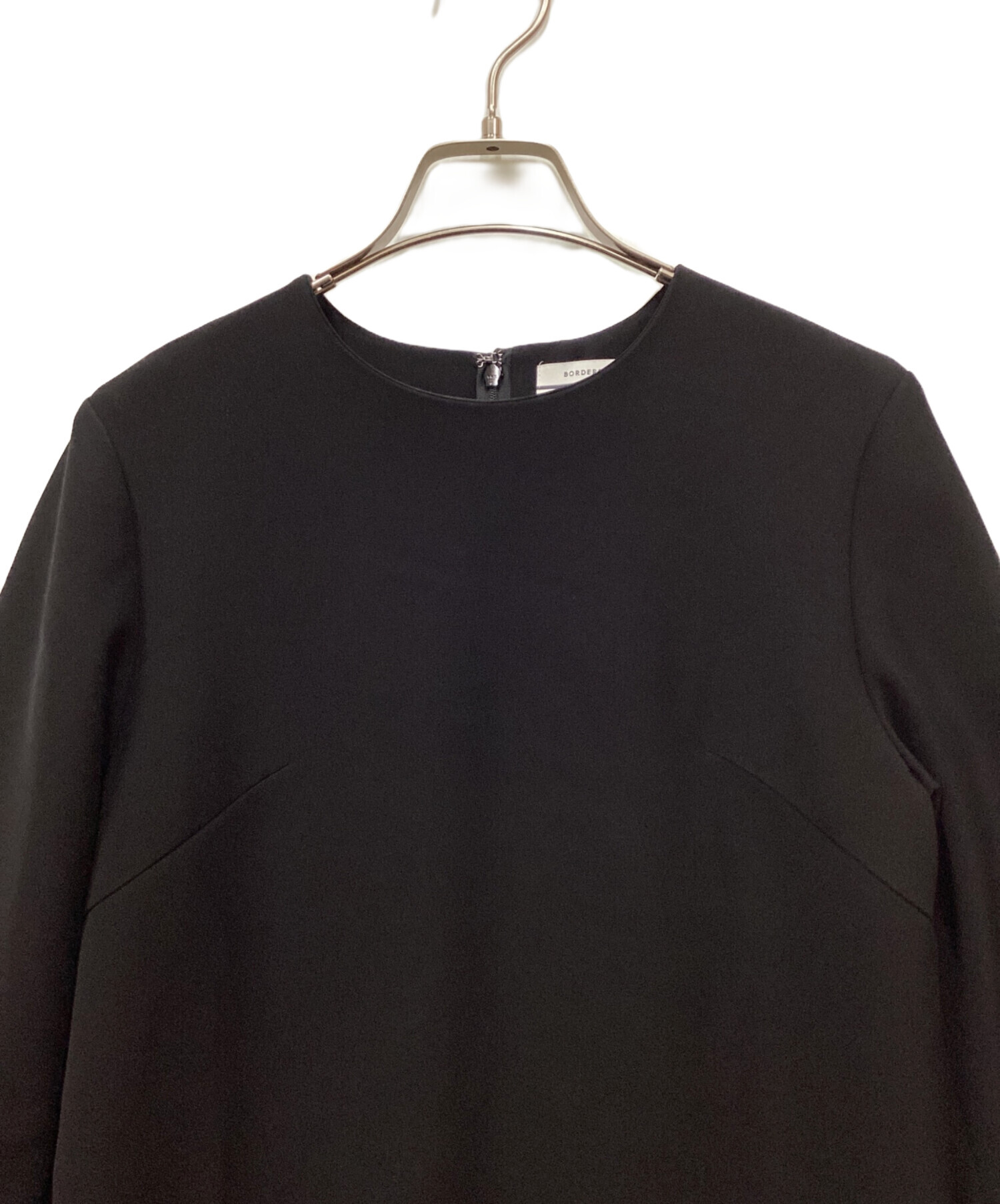 【極美品】ボーダーズアットバルコニー　袖フリルジャージードレス ワンピース 38 中古・古着通販】BORDERS at BALCONY (ボーダーズアットバルコニー) 袖