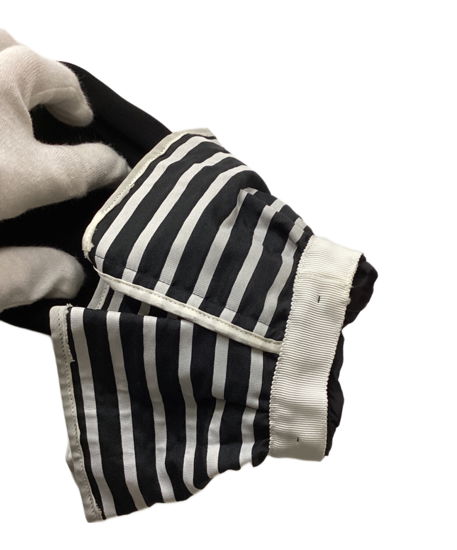 【極美品】ボーダーズアットバルコニー　袖フリルジャージードレス ワンピース 38 中古・古着通販】BORDERS at BALCONY (ボーダーズアットバルコニー) 袖