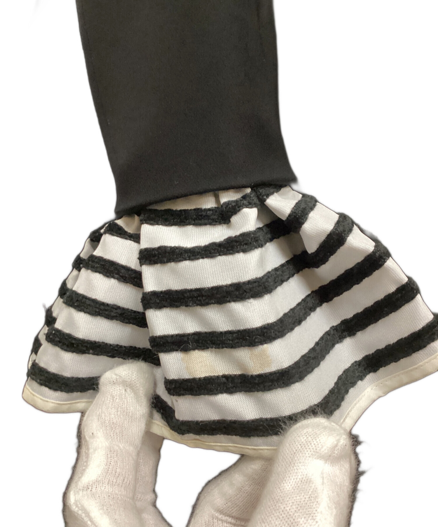 【極美品】ボーダーズアットバルコニー　袖フリルジャージードレス ワンピース 38 中古・古着通販】BORDERS at BALCONY (ボーダーズアットバルコニー) 袖