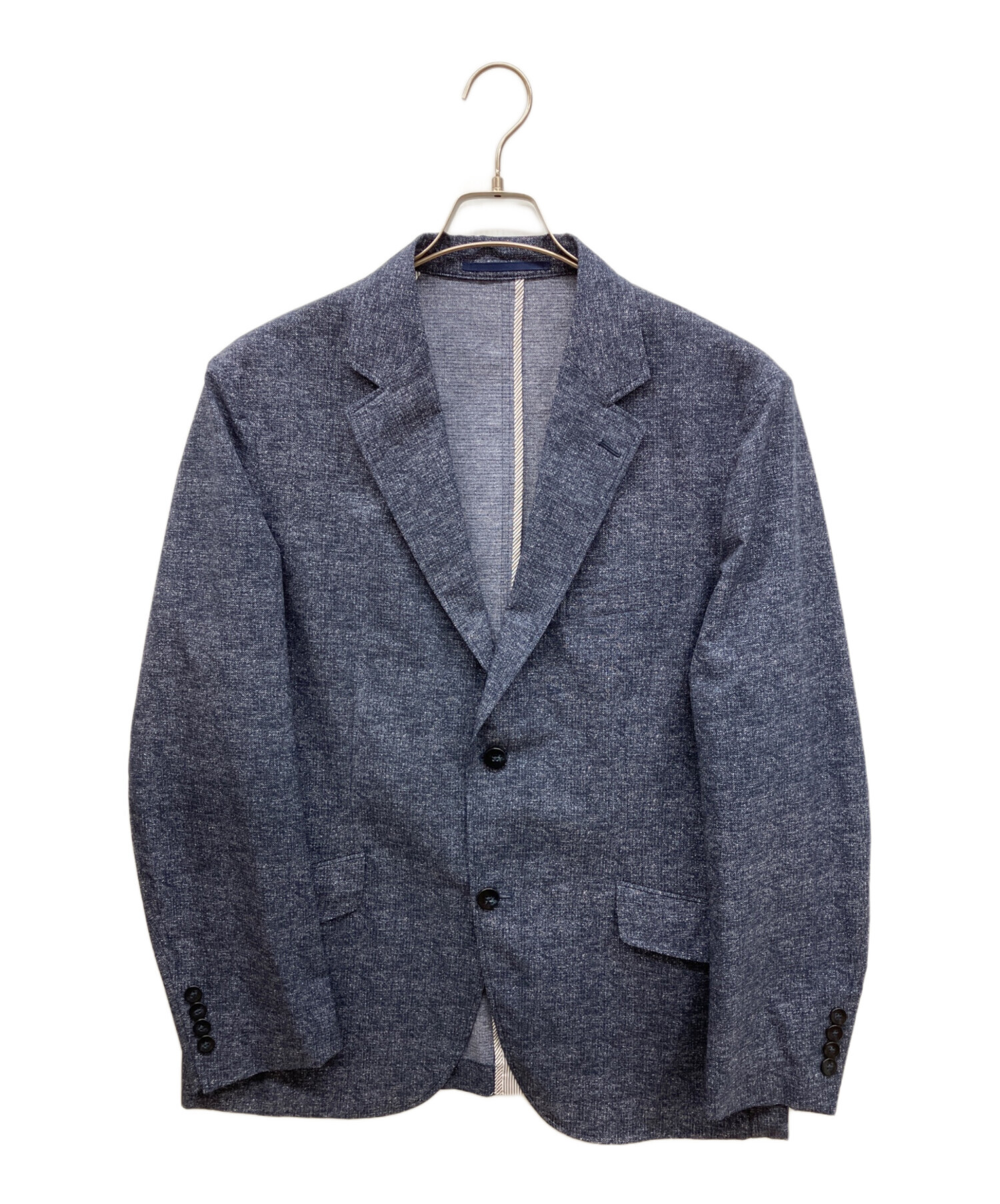 メンズビギ メランジプリントジャケット クールドット ネイビー サイズ4 中古・古着通販】MEN'S BIGI (メンズビギ) COOL DOTSメランジプリント
