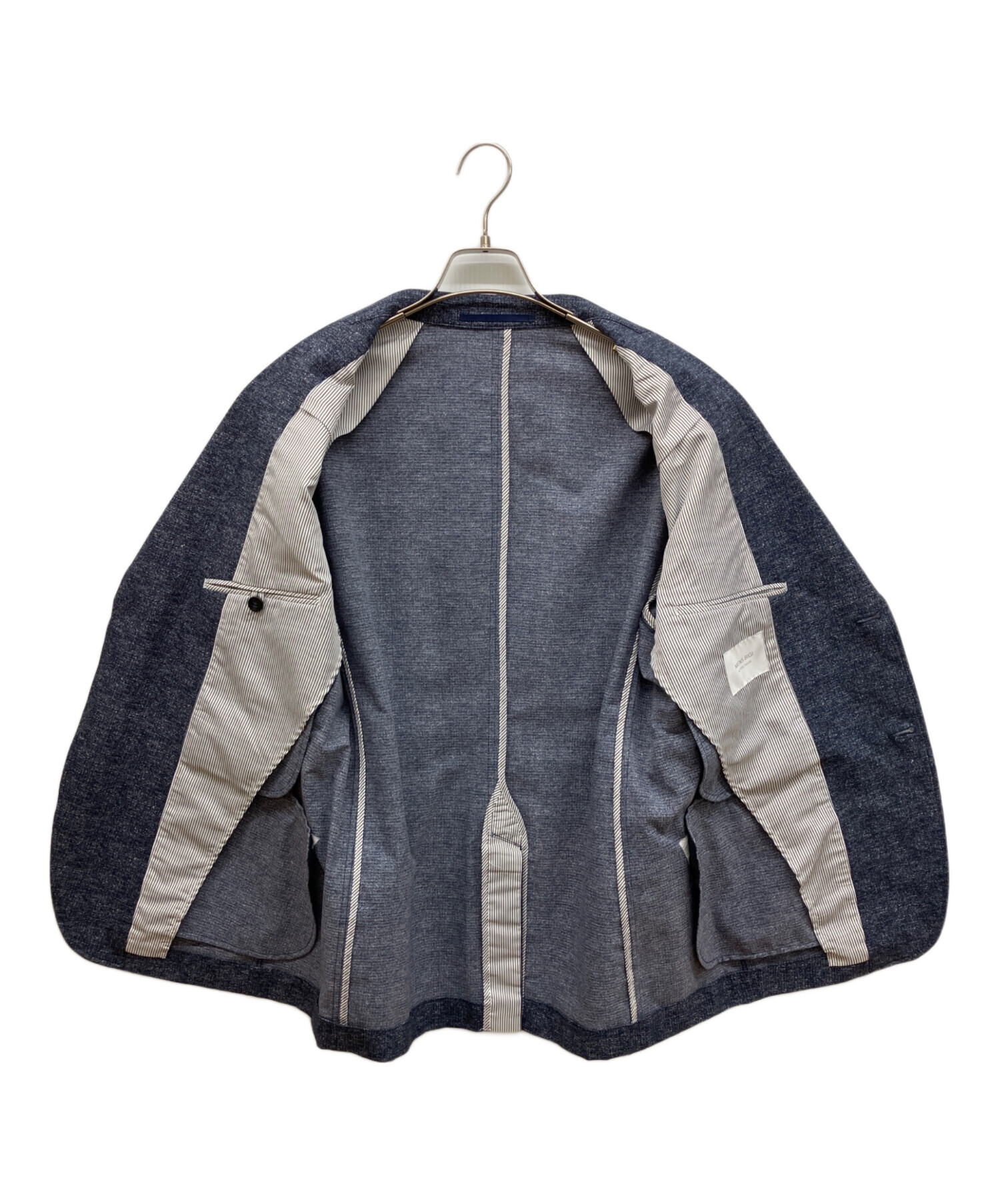 メンズビギ メランジプリントジャケット クールドット ネイビー サイズ4 中古・古着通販】MEN'S BIGI (メンズビギ) COOL DOTSメランジプリント