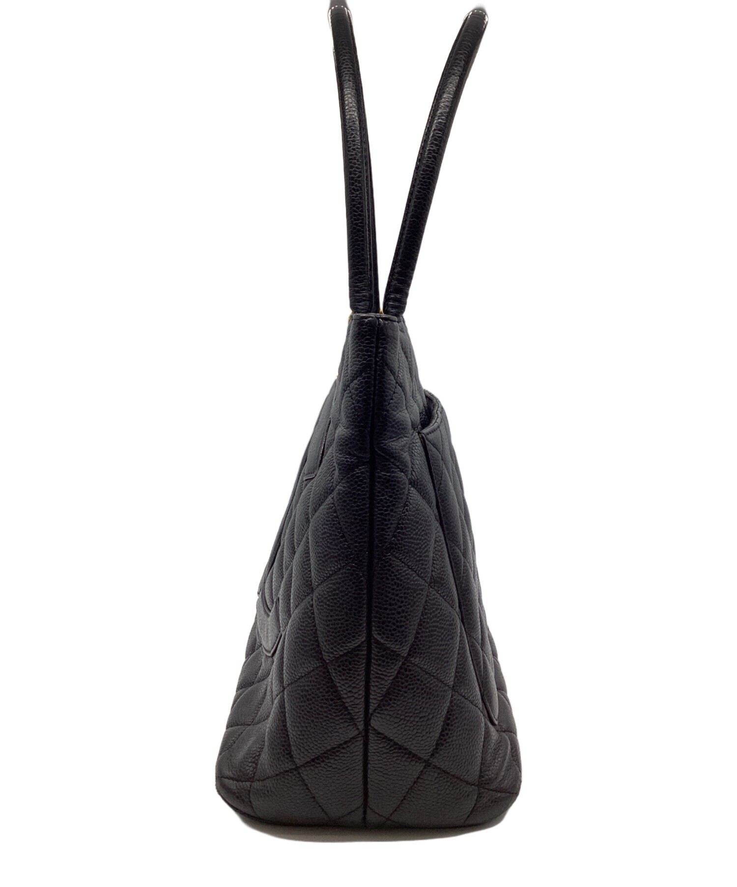 中古・古着通販】CHANEL (シャネル) キャビアスキントートバッグ 