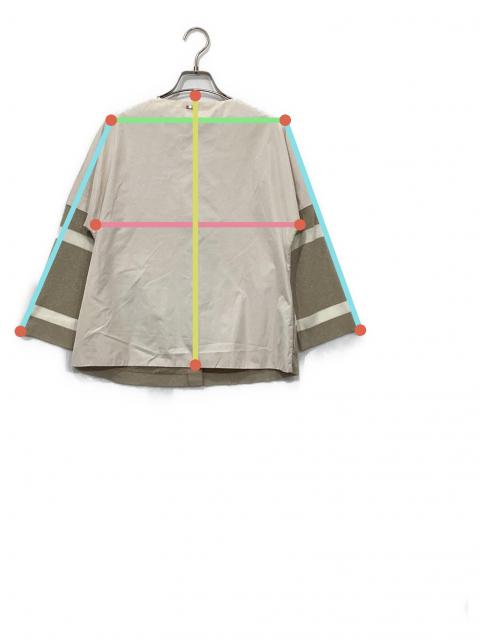中古・古着通販】HERNO (ヘルノ) ナイロン切替ラメニットノーカラー