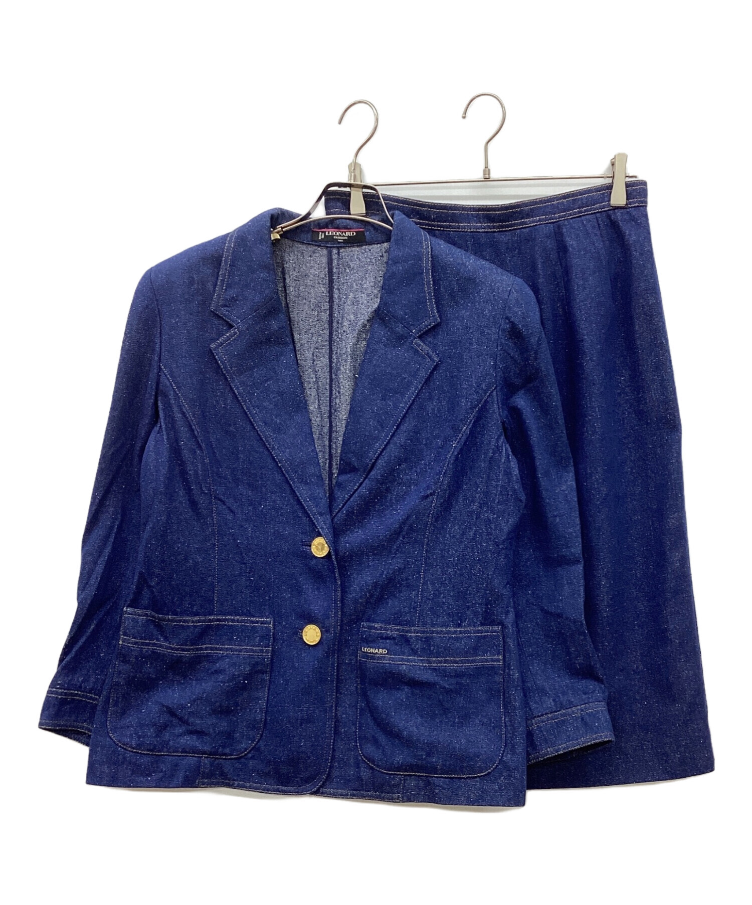 中古・古着通販】LEONARD (レオナール) シルクデニムセットアップ