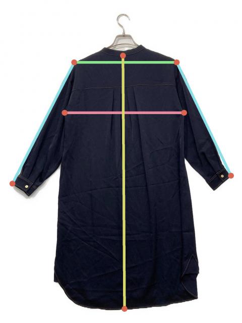 中古・古着通販】PINORE (ピノーレ) ロングシャツワンピース ネイビー
