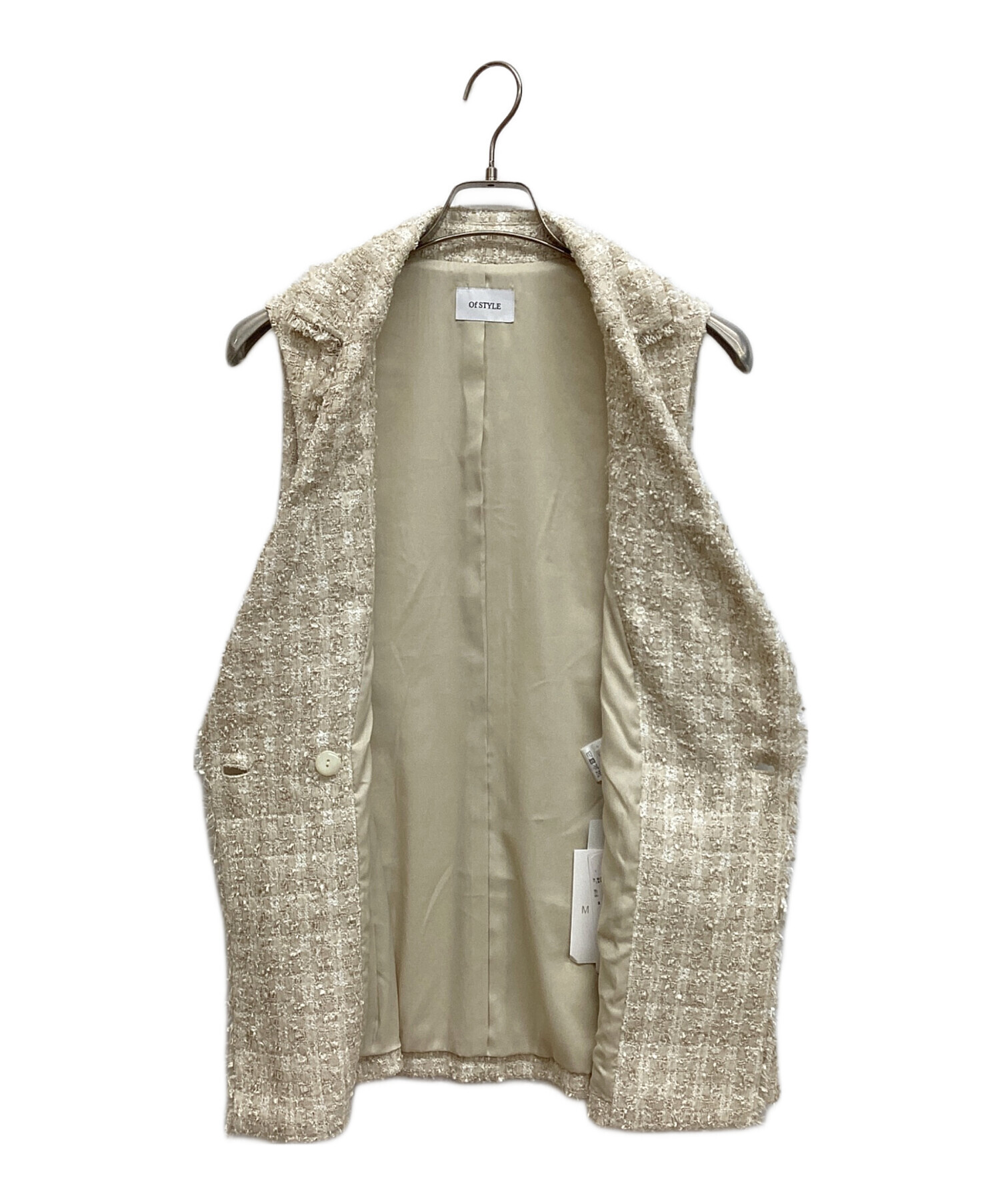 中古・古着通販】Of STYLE (オブスタイル) ツイードジレ ホワイト