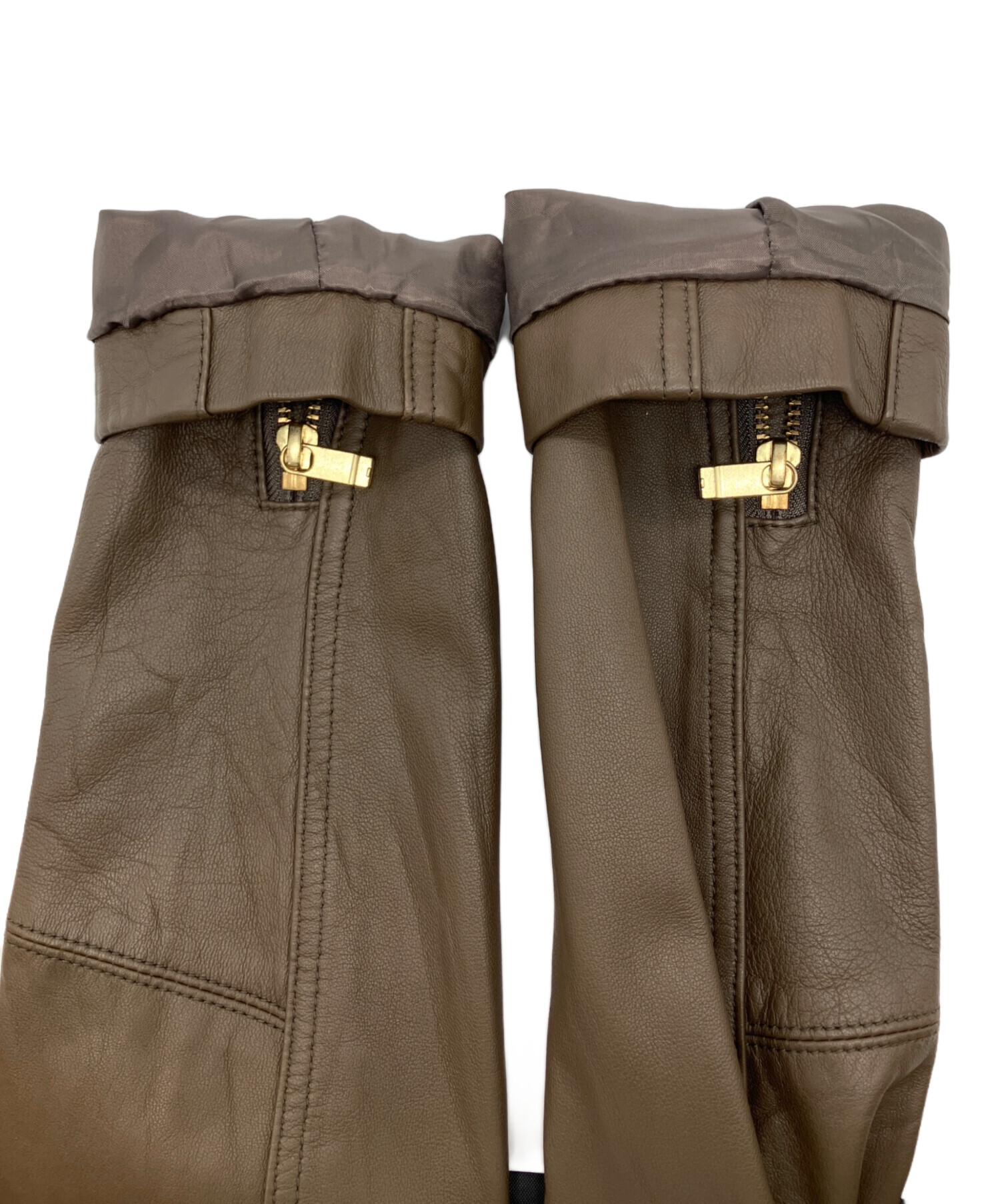 美品✨【ノーブル】ソフトラムレザーライダースブルゾン ブラウン グレージュ 38 中古・古着通販】Noble (ノーブル) ソフトラムレザーライダース