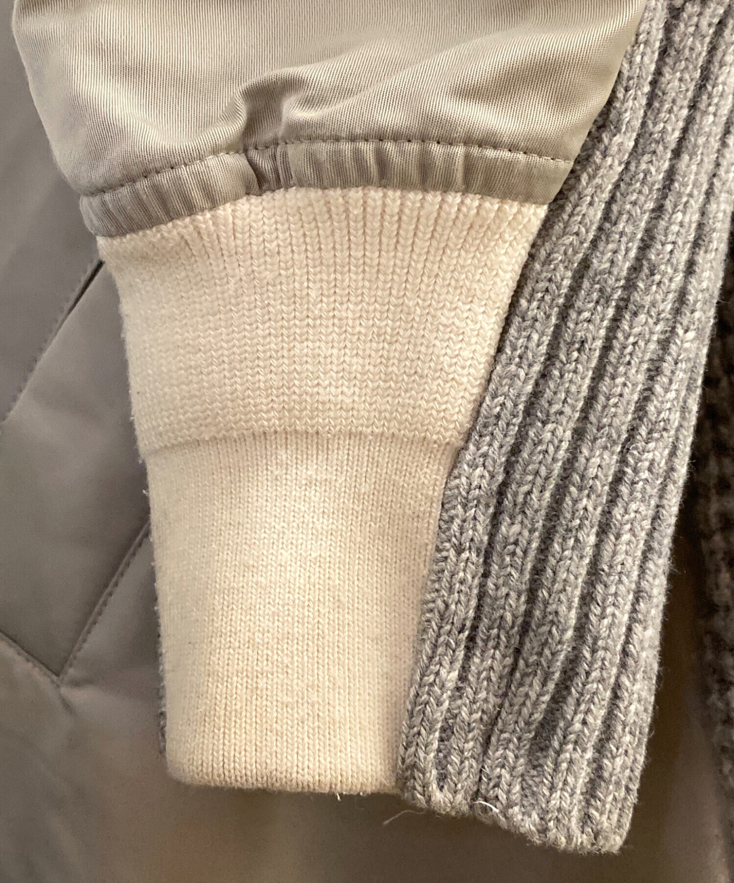 中古・古着通販】sacai (サカイ) ドッキングニットコート グレー