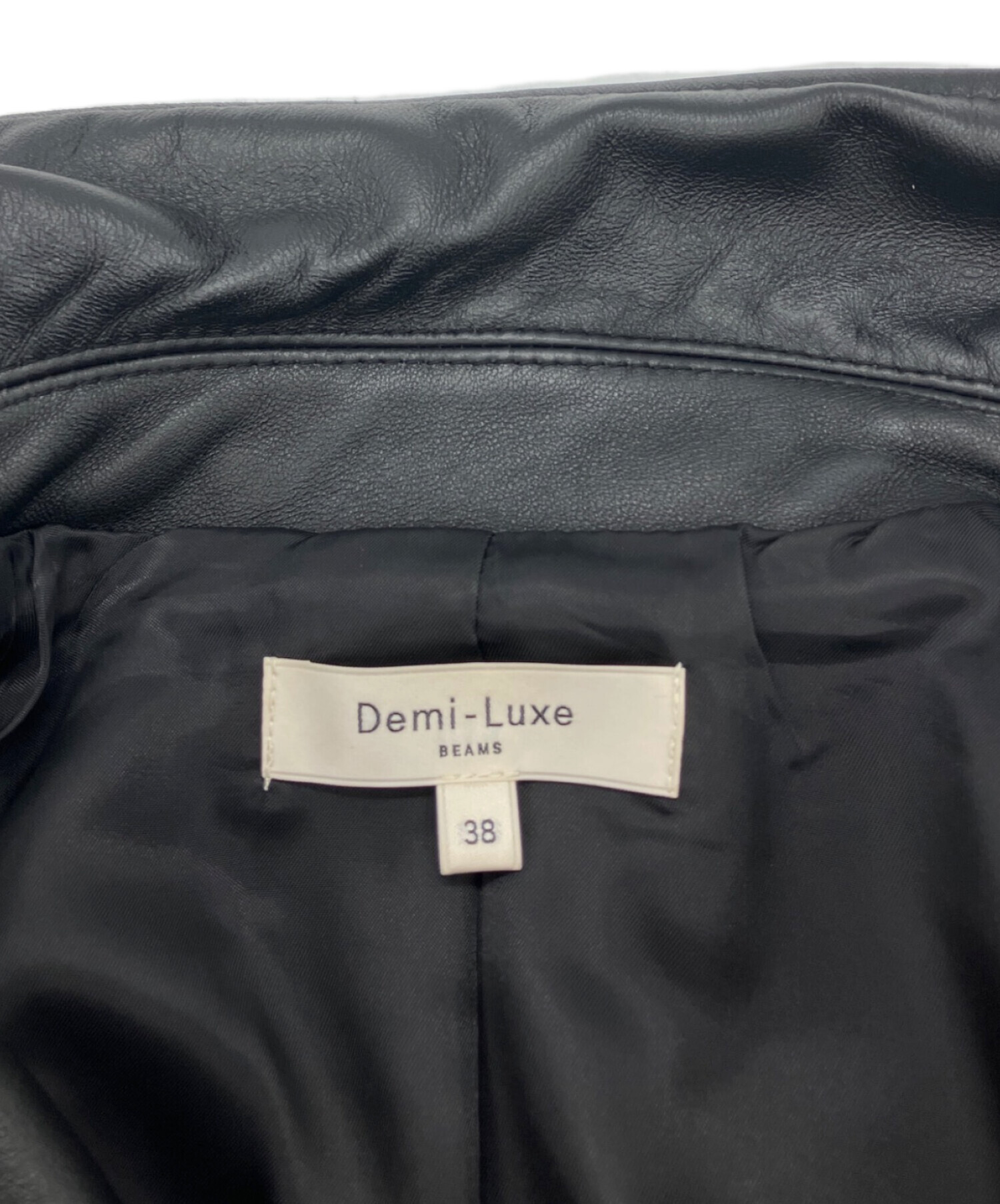 Demi-Luxe BEAMS ビジネス 38/38(M位) 黒 【古着】【中古】 中古・古着通販】Demi-Luxe BEAMS (デミルクス ビームス) ラムレザー