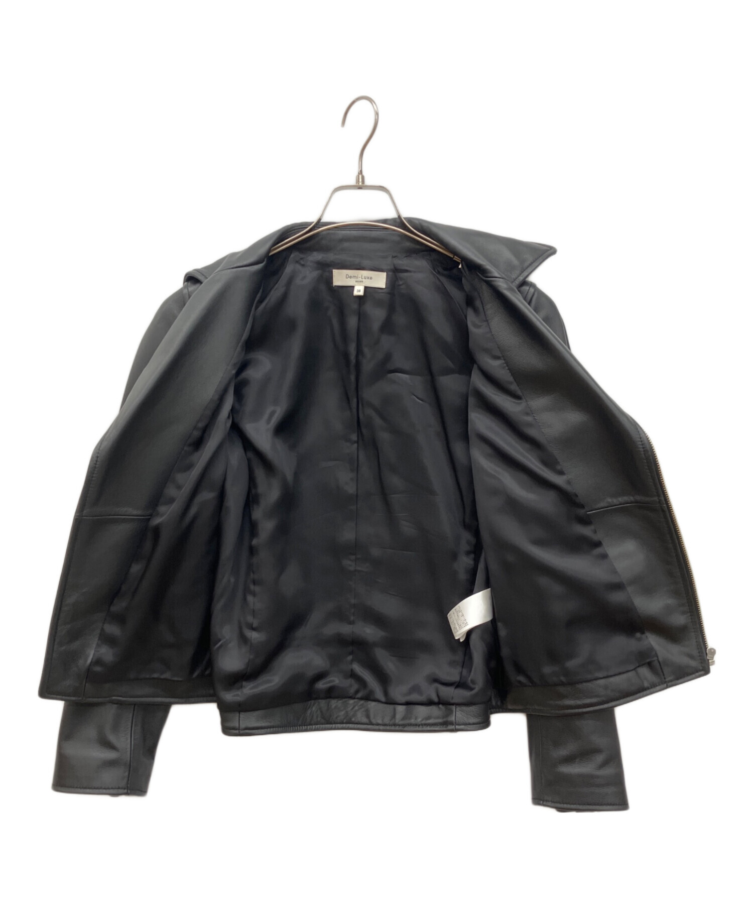 【札付き未使用品】Demi-Luxe BEAMS　ラムレザーライダースジャケット 中古・古着通販】Demi-Luxe BEAMS (デミルクス ビームス) ラムレザー