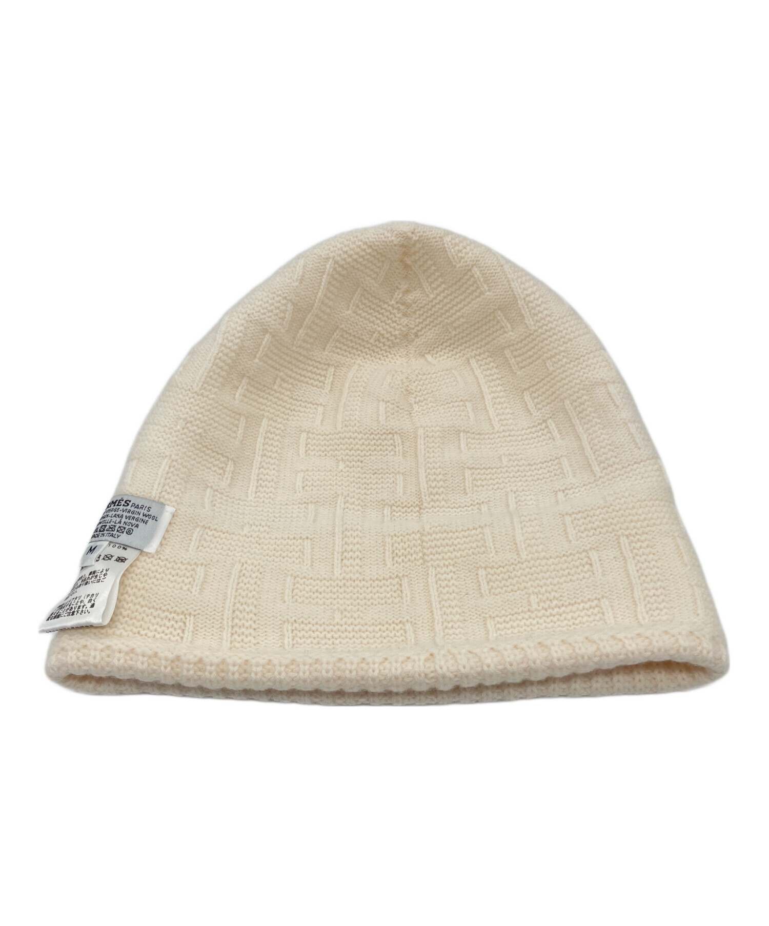 中古・古着通販】HERMES (エルメス) セリエボタンニットキャップ オフ