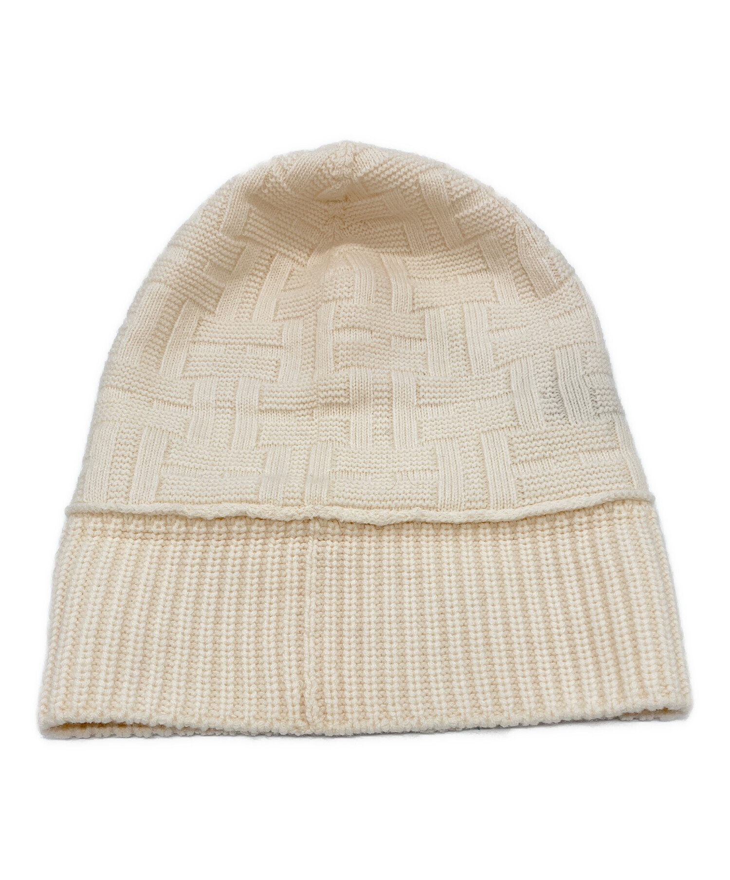 中古・古着通販】HERMES (エルメス) セリエボタンニットキャップ オフ
