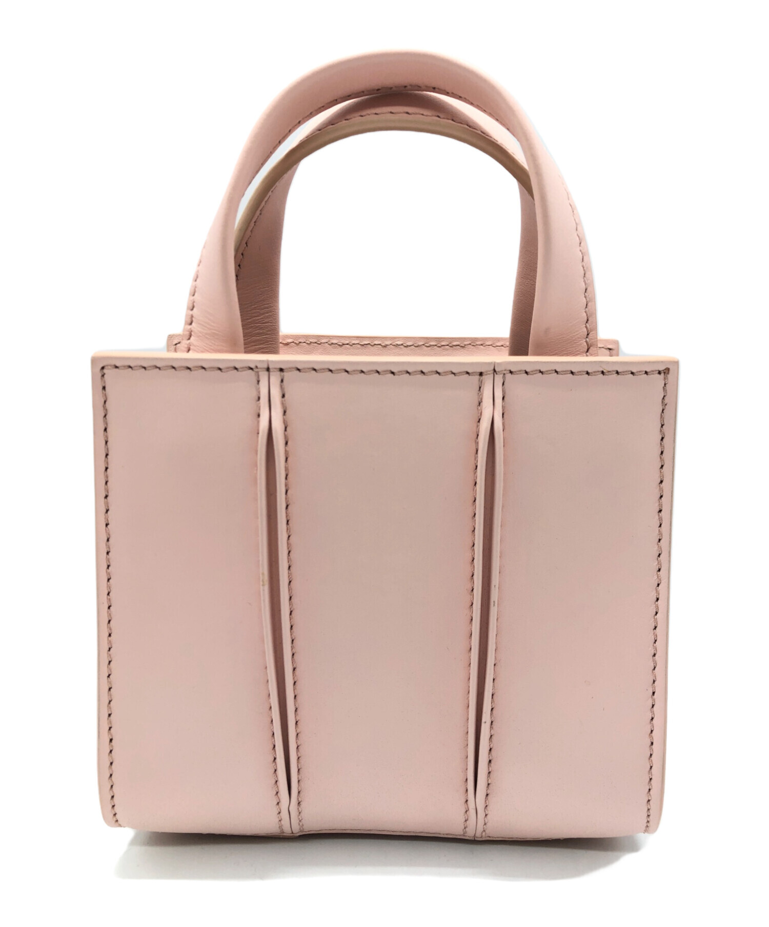 【未使用】MaxMara マックスマーラ がま口ショルダーバッグ　牛革ピンク 中古・古着通販】MaxMara (マックスマーラ) ホイットニー カーフレザー