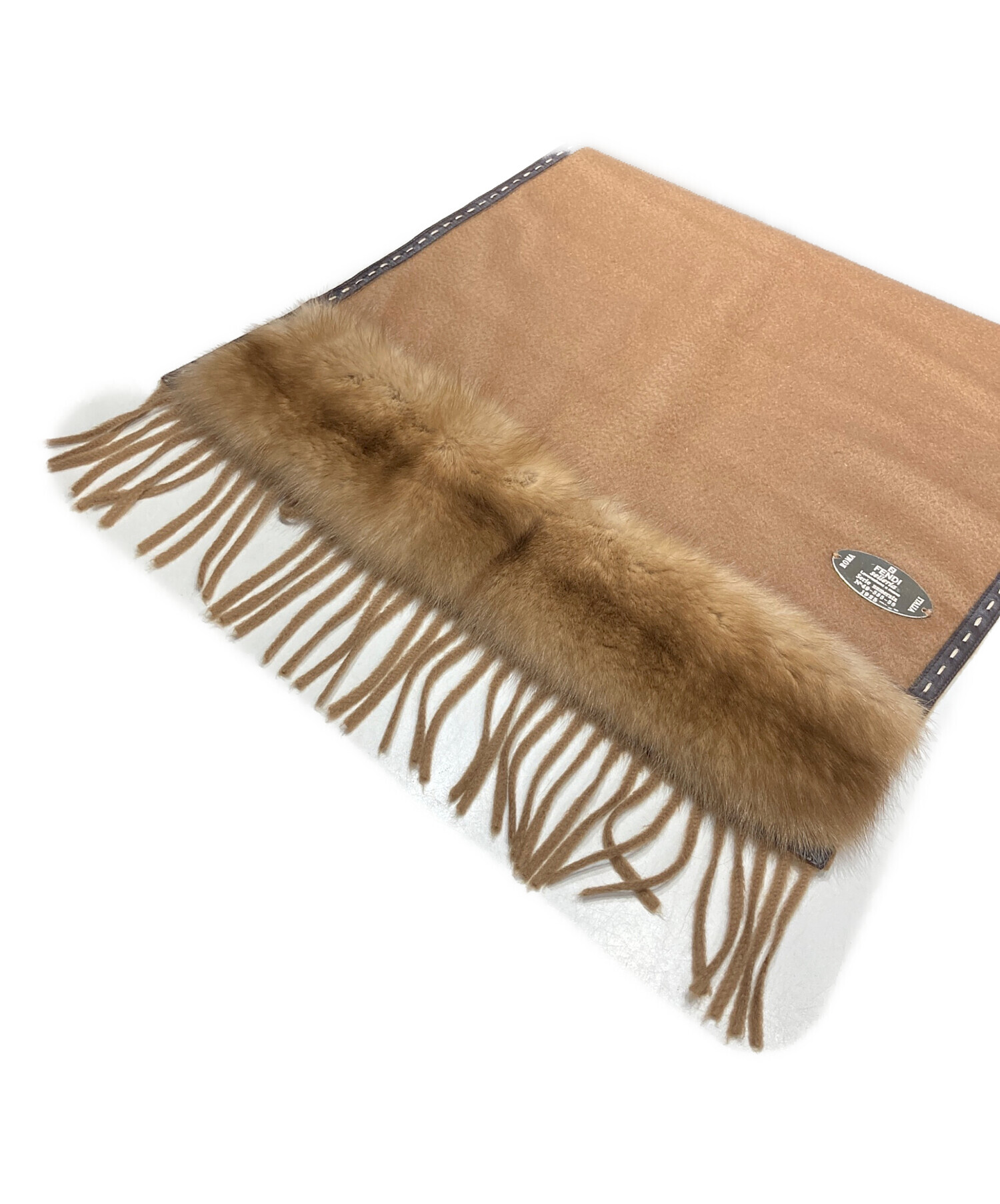 中古・古着通販】FENDI (フェンディ) ファー付カシミヤストール