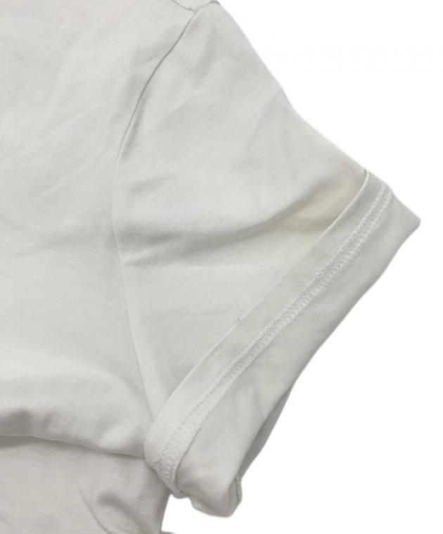 YOKO  CHAN フロントギャザー カットソー ヨーコチャン フロントギャザーカットソー フリル ホワイト Tシャツ