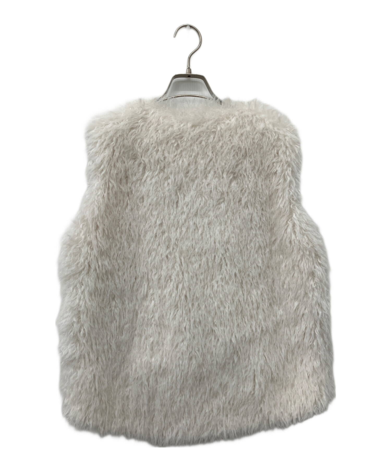 【regleam】新品　リグリーム　プードルベスト　ライトグレー 中古・古着通販】regleam (リグリーム) DRAWSTRING FUR VEST/ドロー