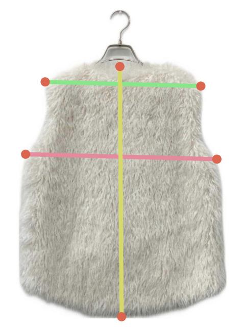 中古・古着通販】regleam (リグリーム) DRAWSTRING FUR VEST/ドロー