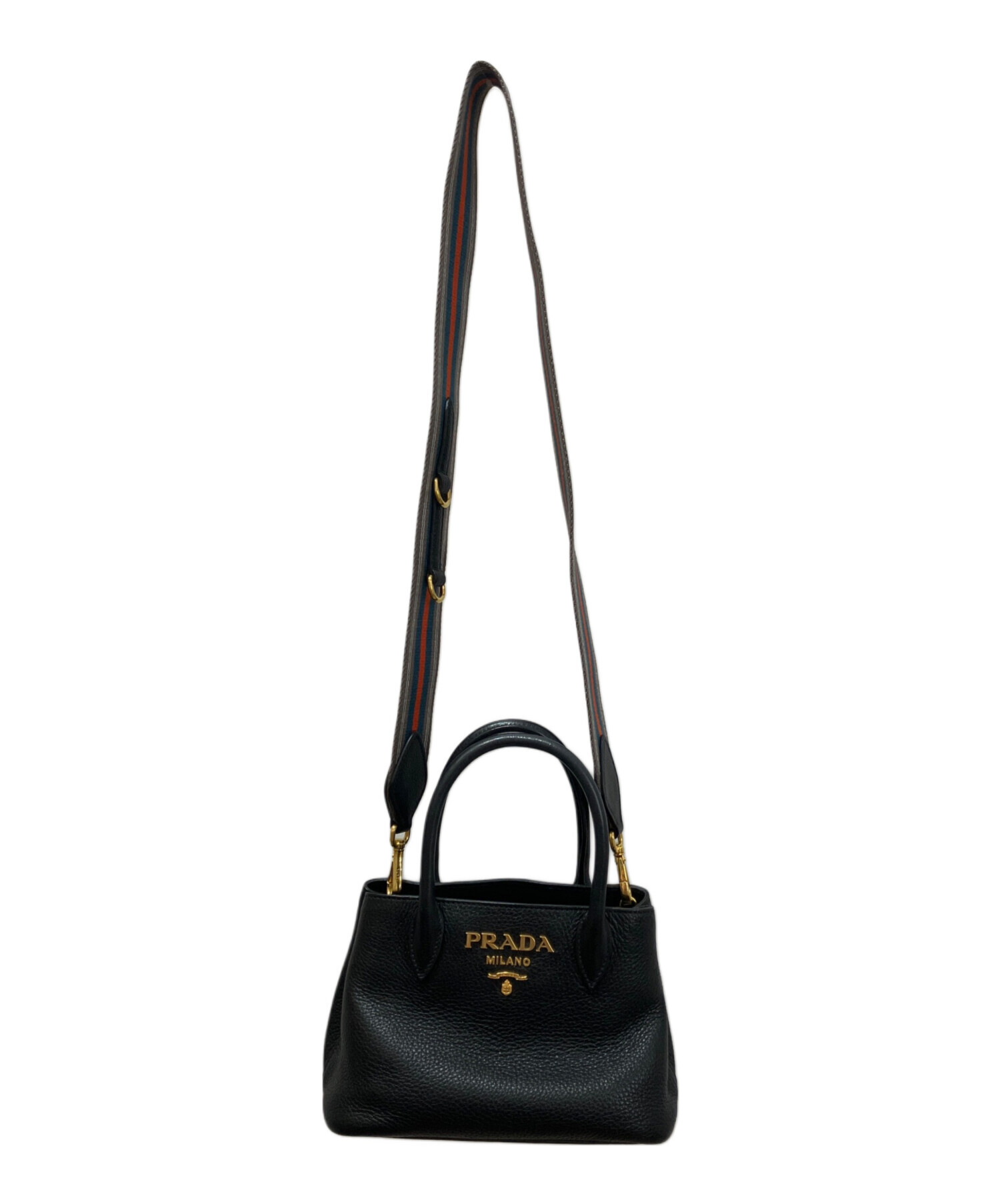 PRADA 2WAYバッグ 中古・古着通販】PRADA (プラダ) 2WAYショルダーバッグ ブラック