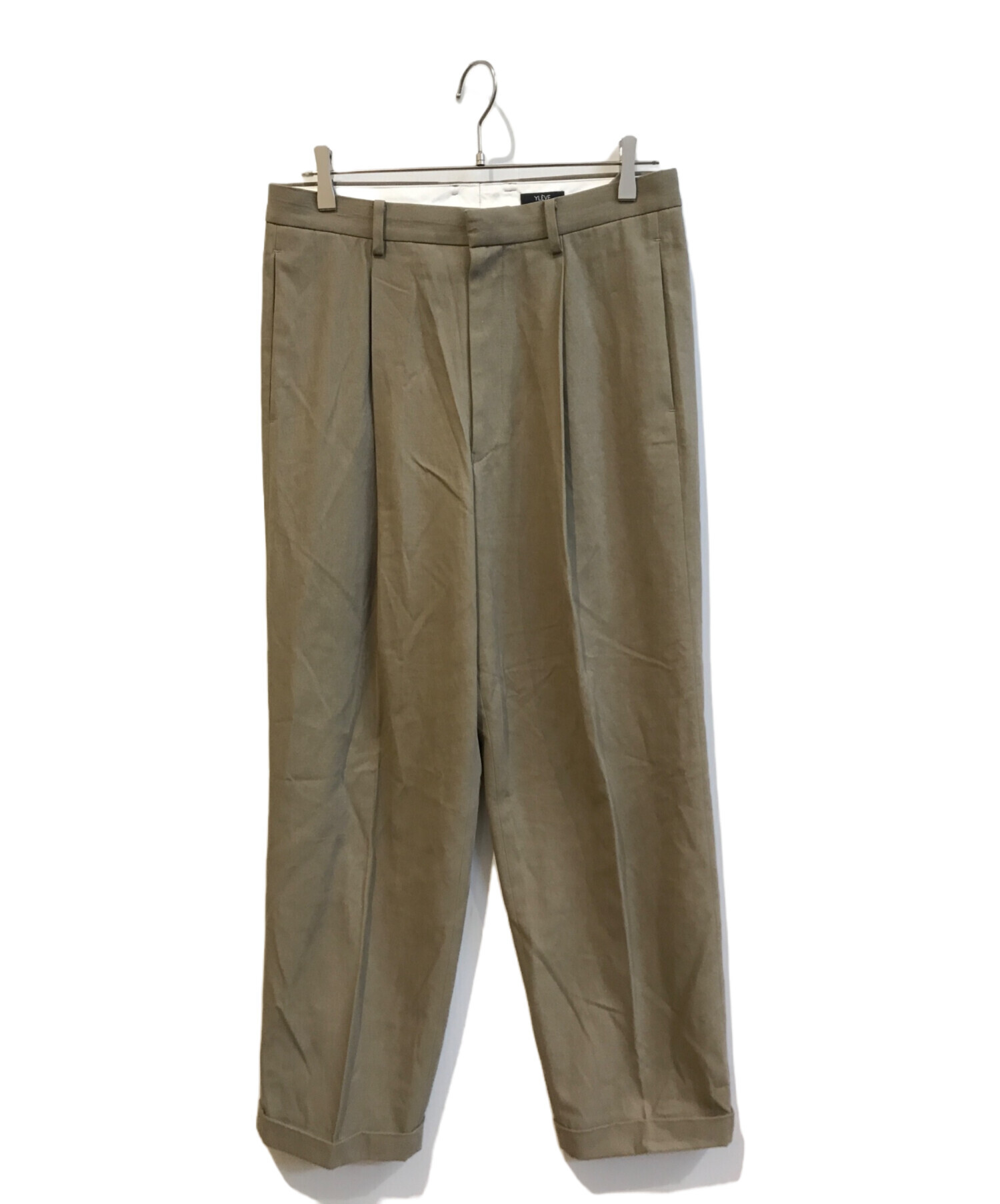 中古・古着通販】YLEVE (イレーヴ) タックパンツ ベージュ