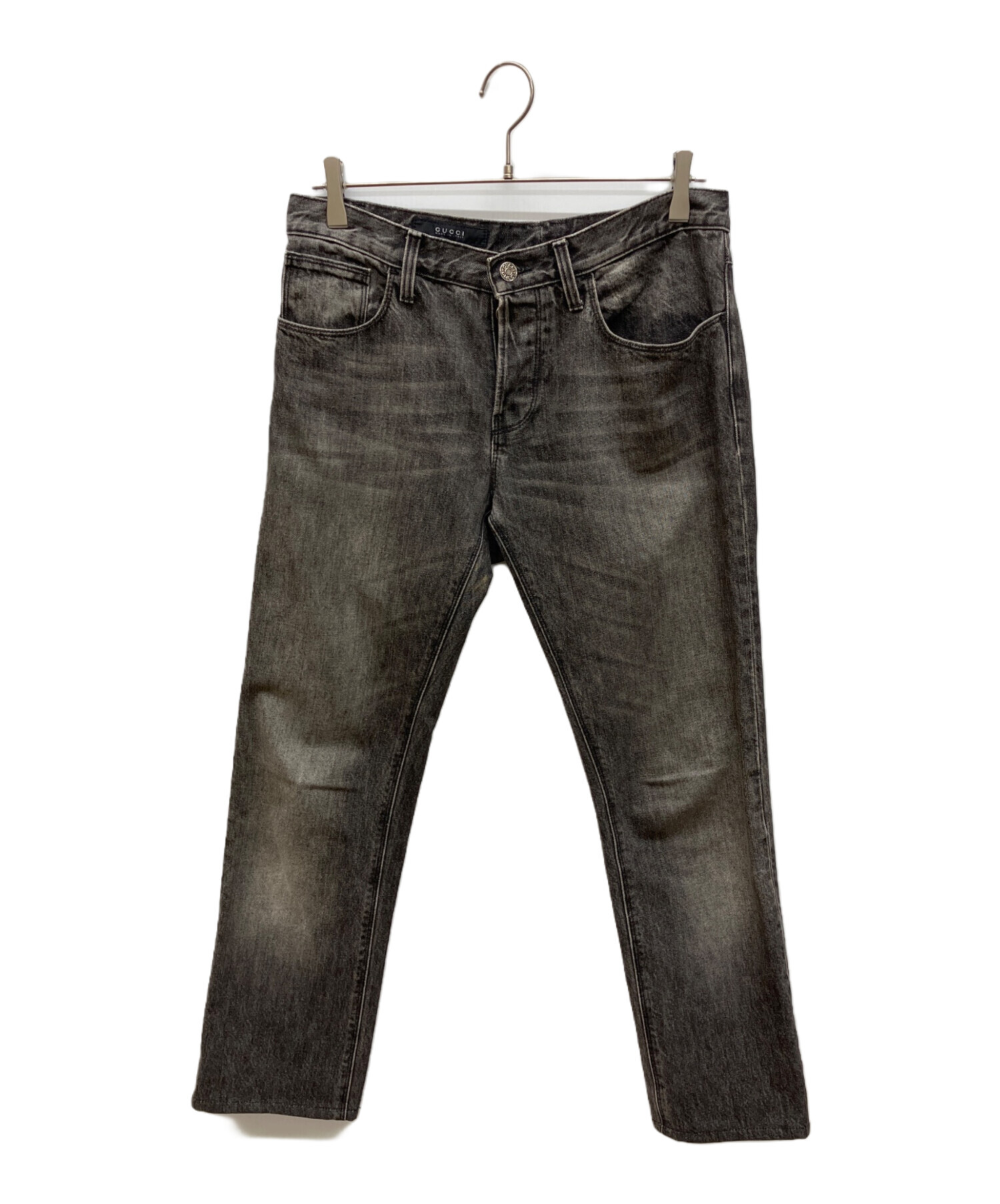 中古・古着通販】GUCCI (グッチ) デニムパンツ ブラック サイズ:46