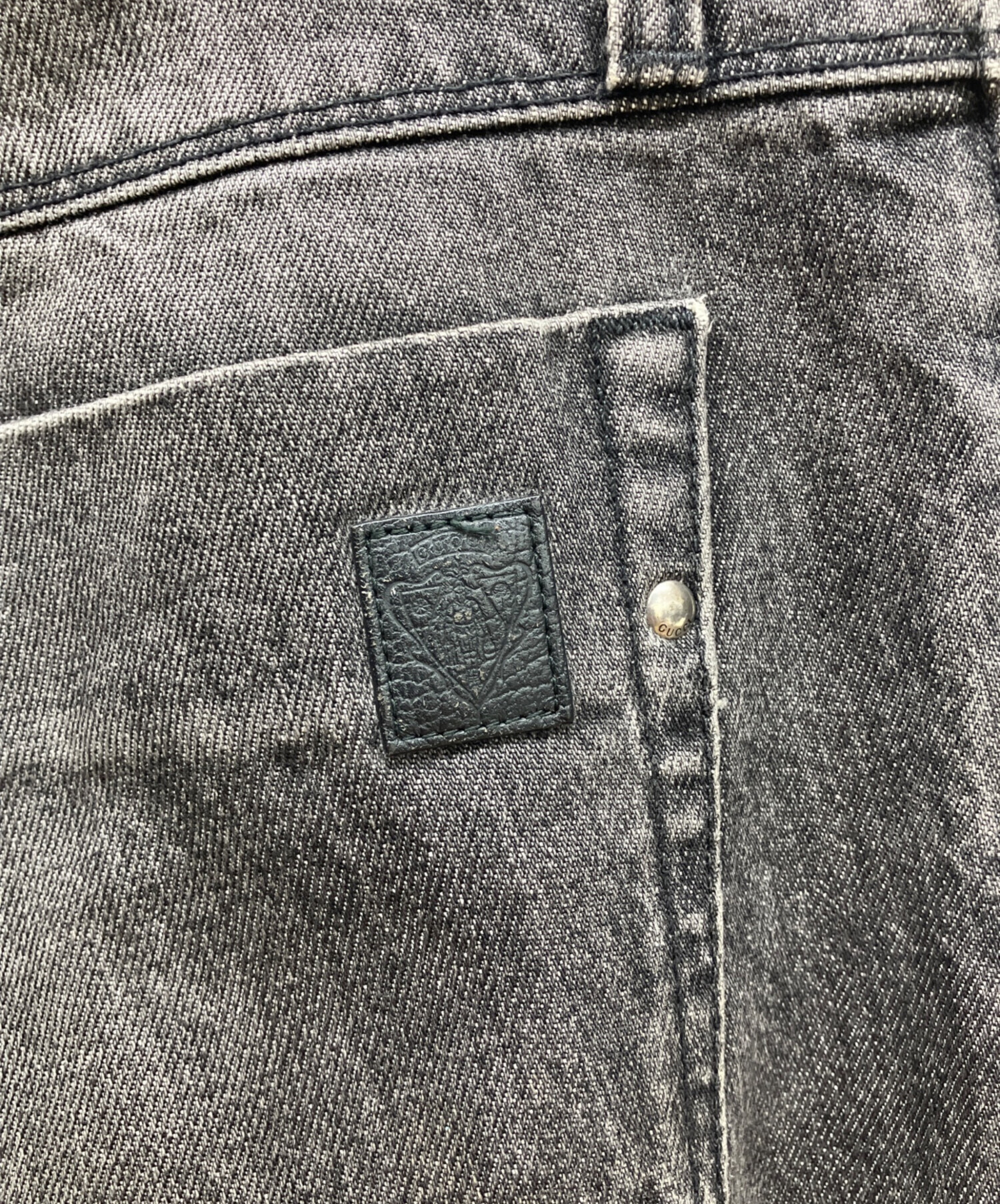 中古・古着通販】GUCCI (グッチ) デニムパンツ ブラック サイズ:46