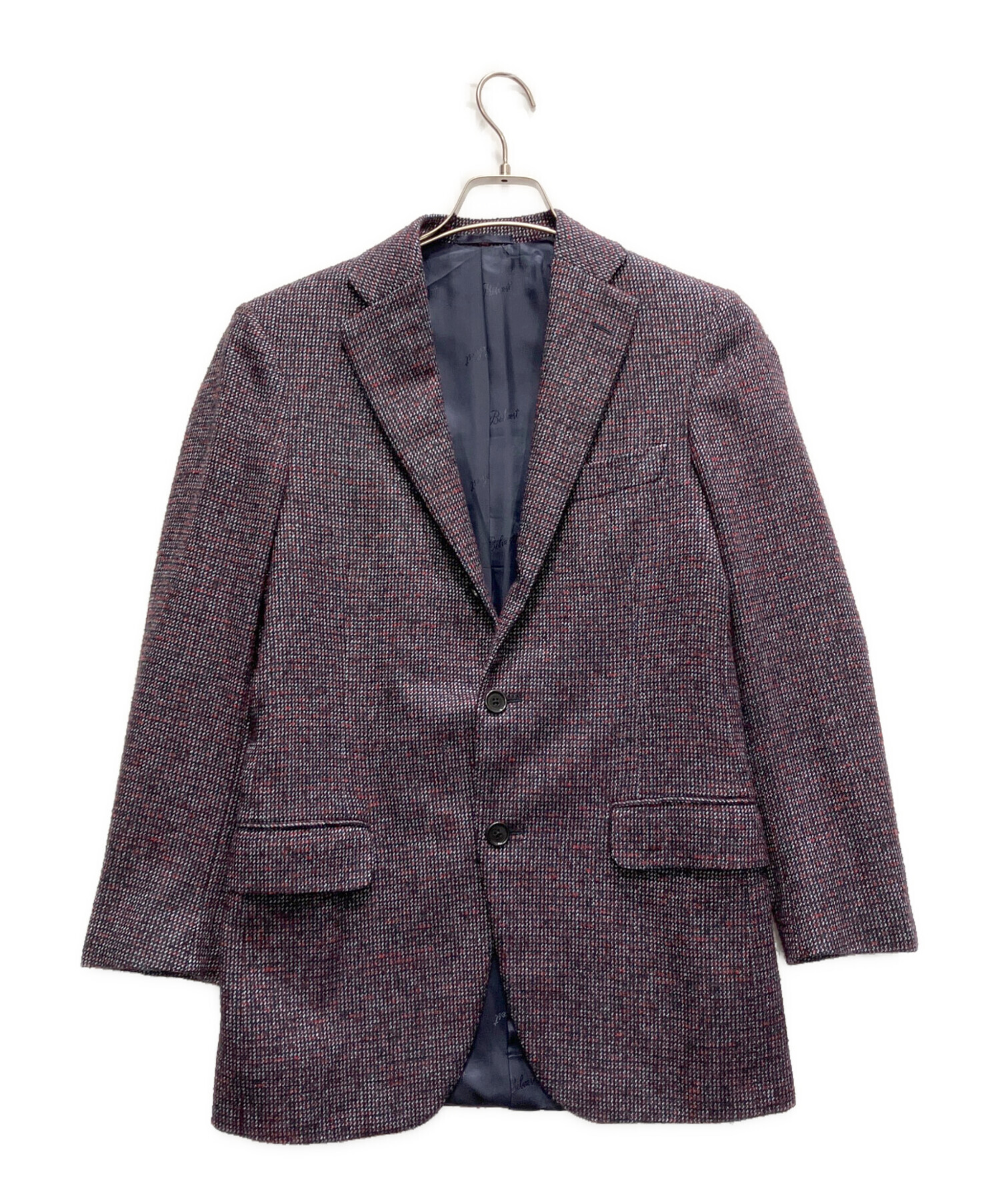 Belvest ネイビー　テーラードジャケット 中古・古着通販】Belvest (ベルヴェスト) 段返り3Bテーラード