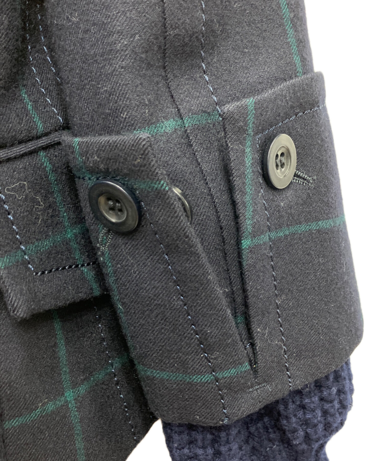 中古・古着通販】sacai (サカイ) 2WAY異素材切替ジャケット ネイビー