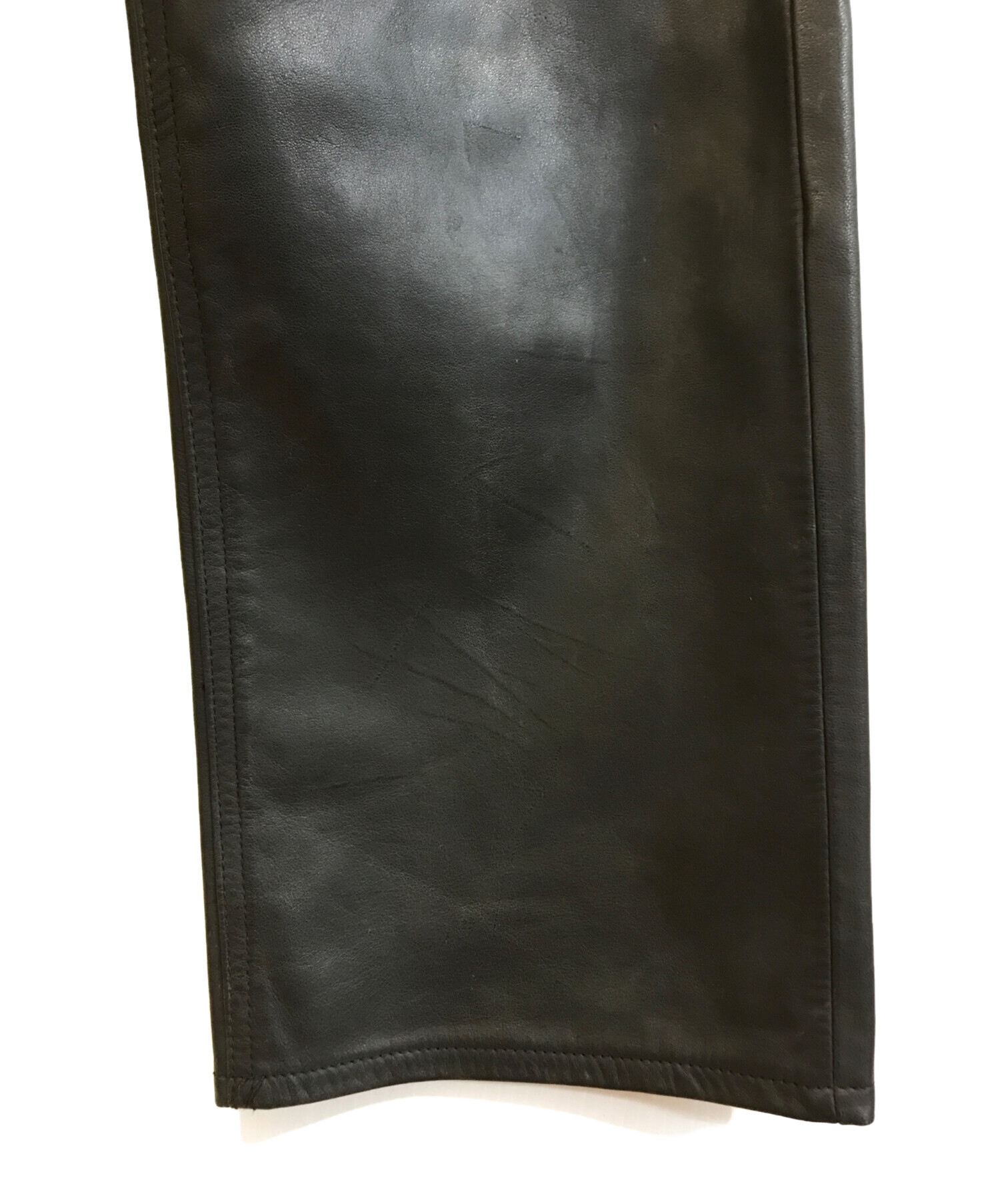 中古・古着通販】OLD GAP (オールドギャップ) レザーパンツ ブラック