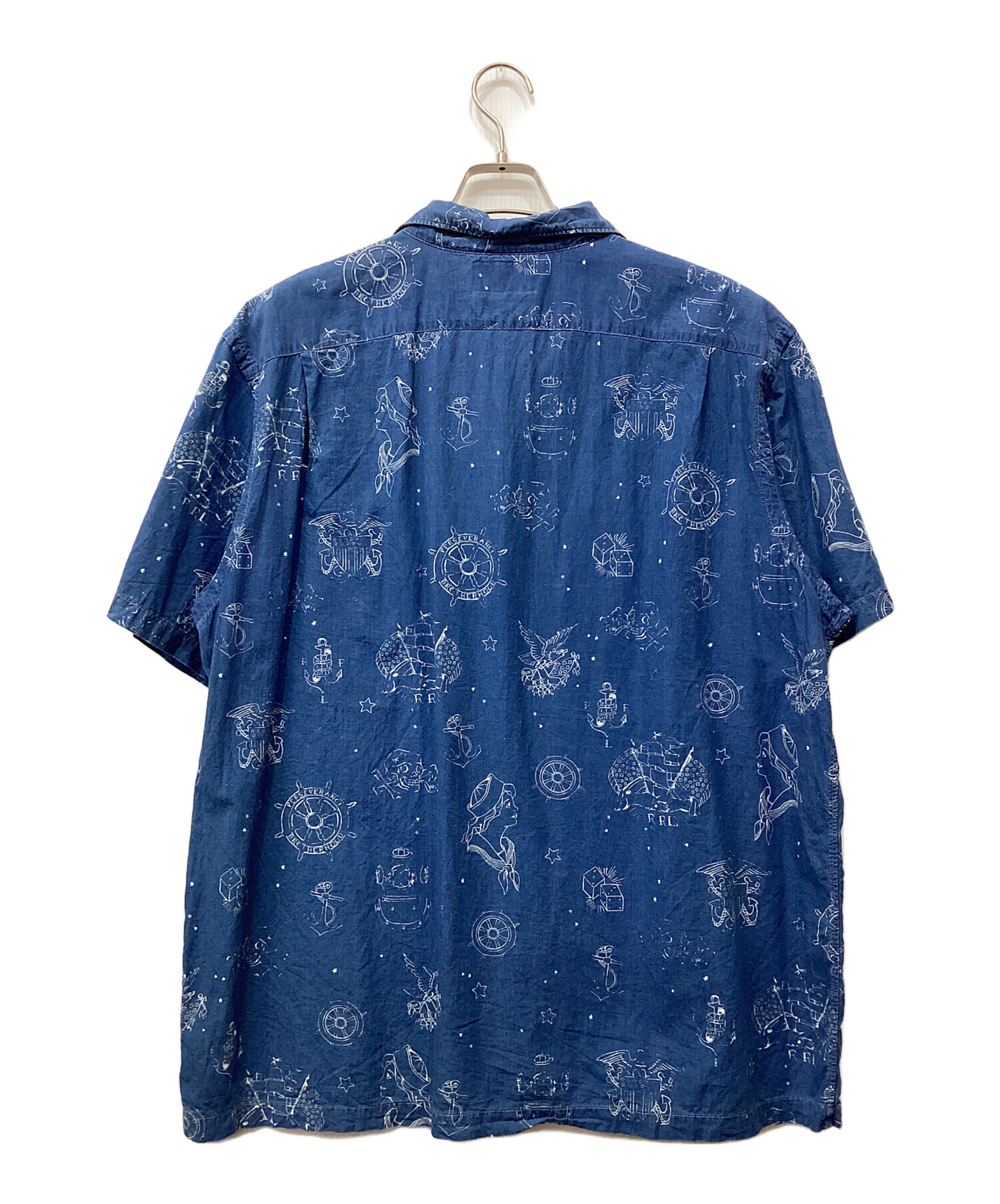 RRL Indigo Shirt Camp - ダブルアールエル Double RL Print CAMP