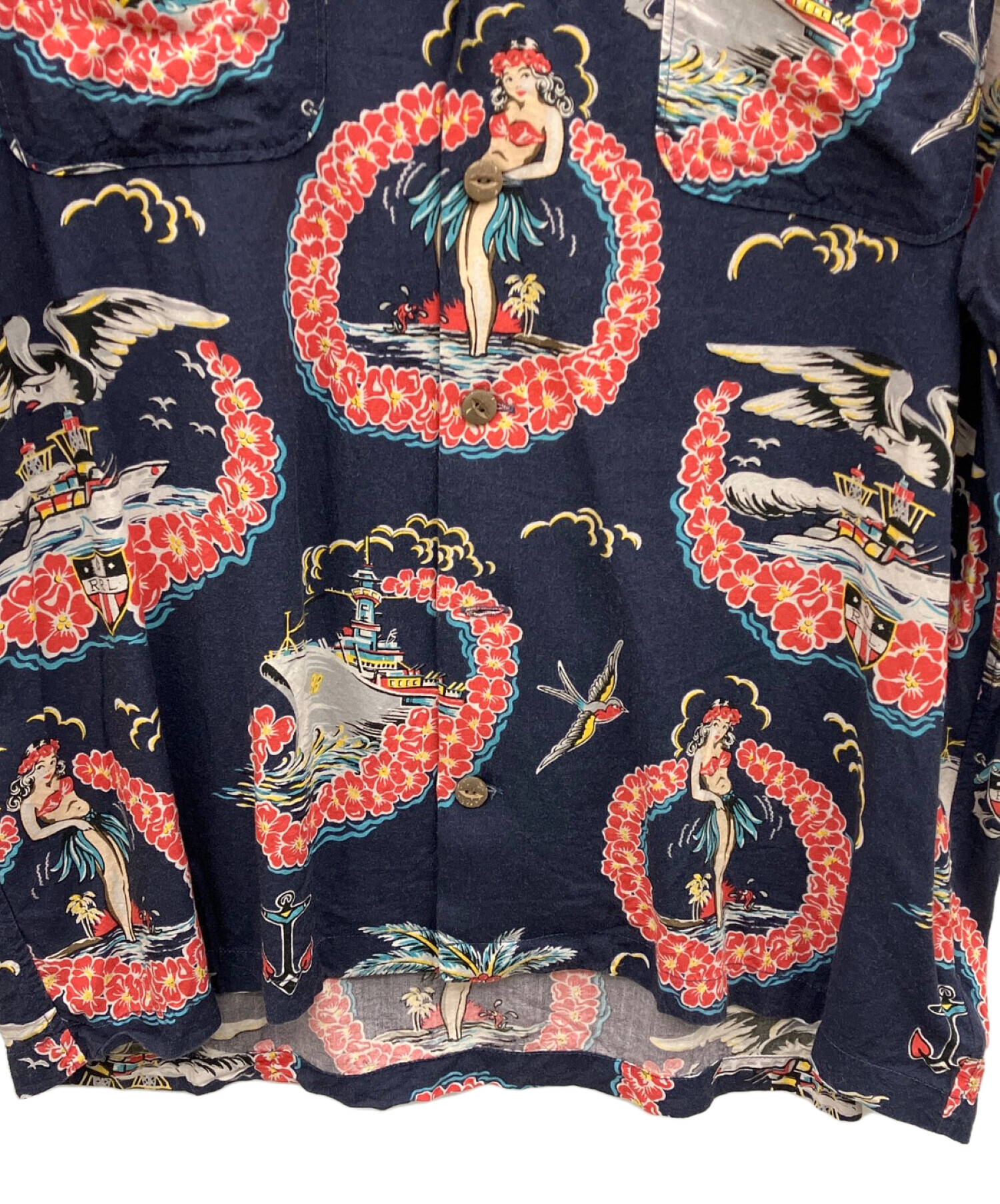 中古・古着通販】RRL (ダブルアールエル) トロピカルキャンプシャツ